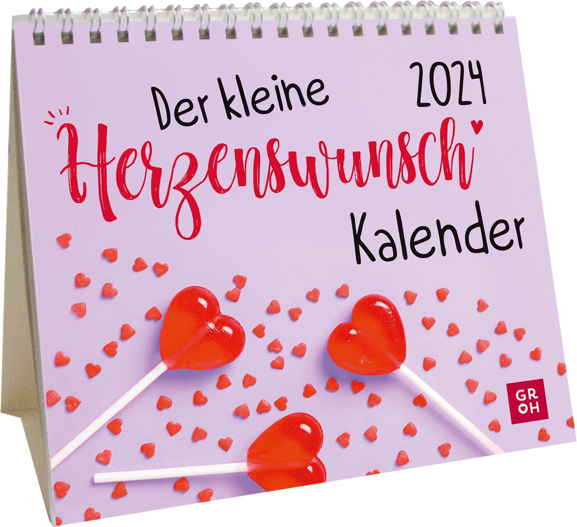 Mini-Kalender 2024: Der kleine Herzenswunschkalender