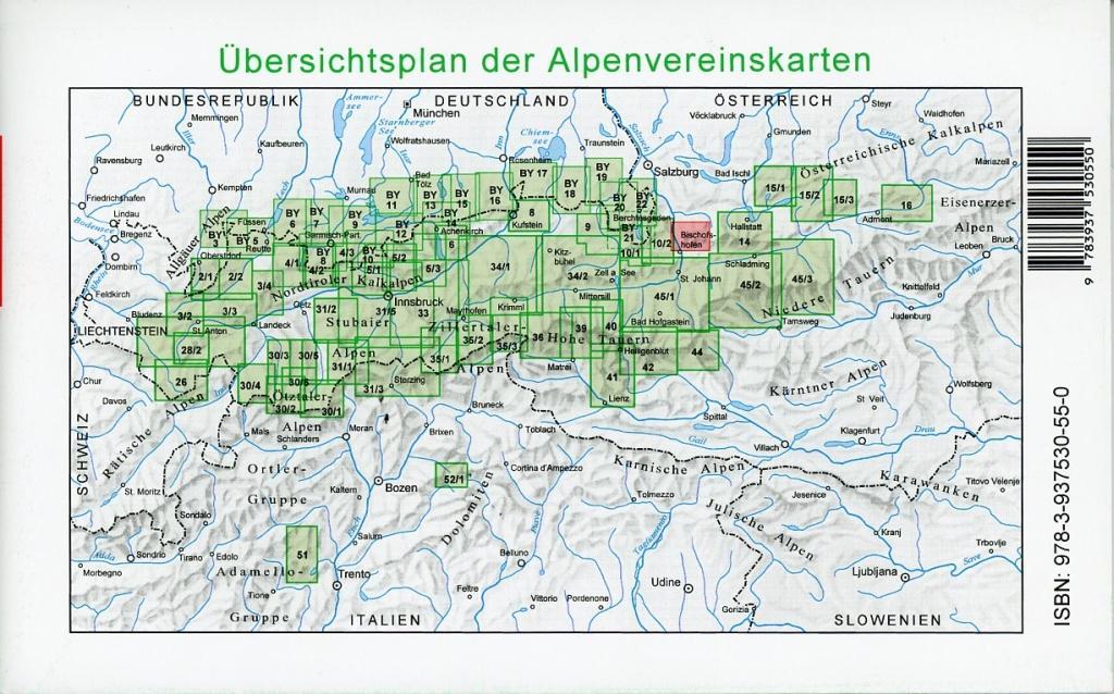 DAV Alpenvereinskarte 13 Tennengebirge 1 : 25 000