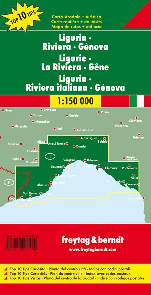 Ligurien - Italienische Riviera - Genua 1 : 150 000