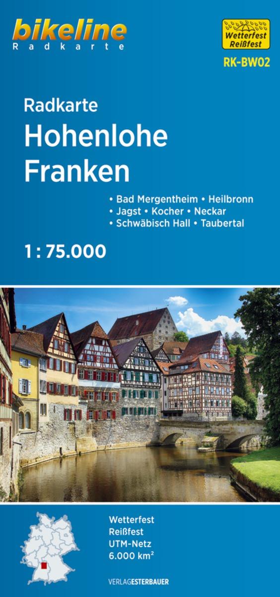 Bikeline Radkarte Deutschland Hohenlohe - Franken 1 : 75 000