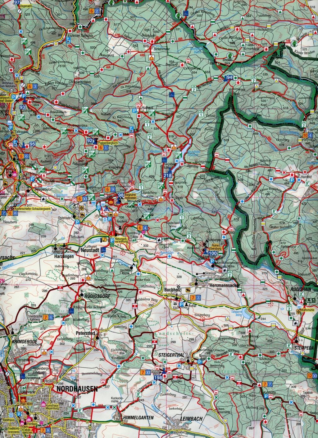 Östlicher Naturpark Harz 1:50 000