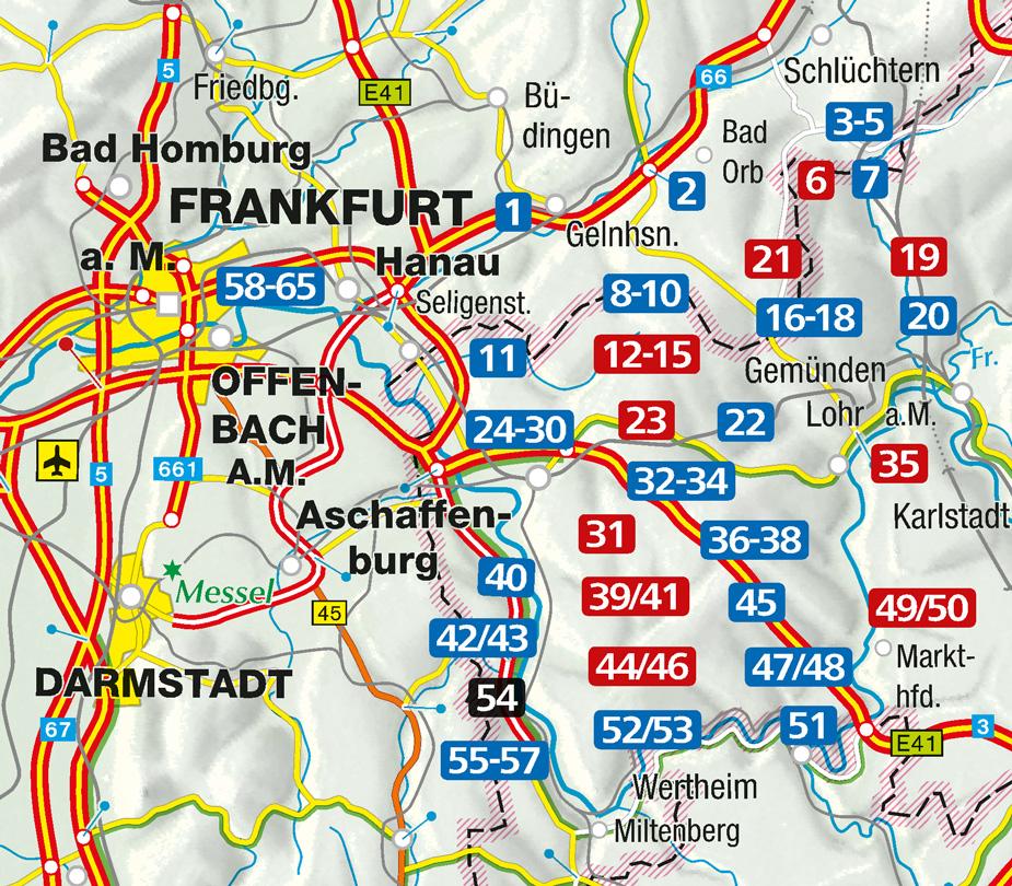 KOMPASS Wanderführer Spessart mit Frankfurt am Main, 65 Touren