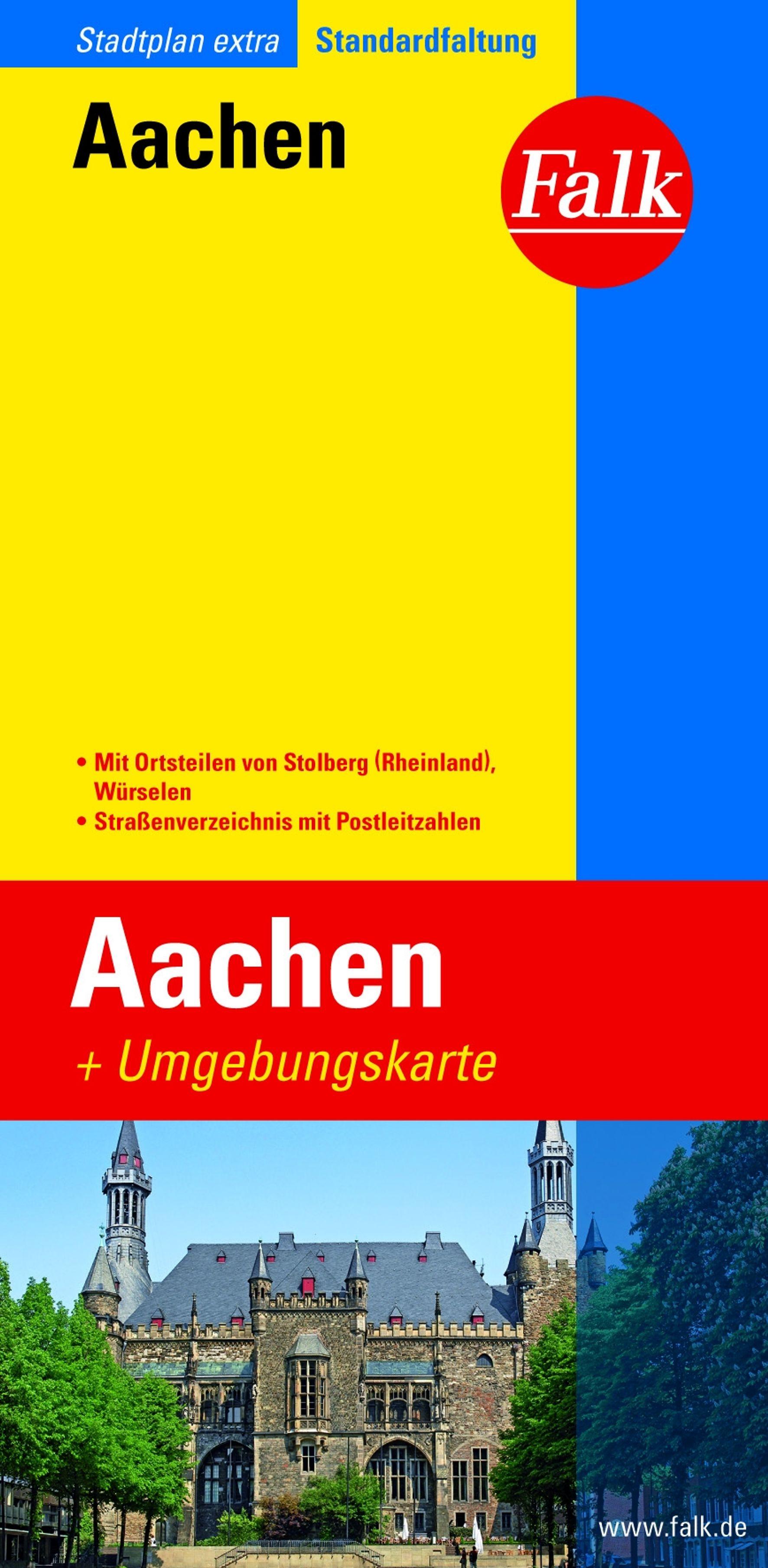 Falk Stadtplan Extra Standardfaltung Aachen 1:19 500