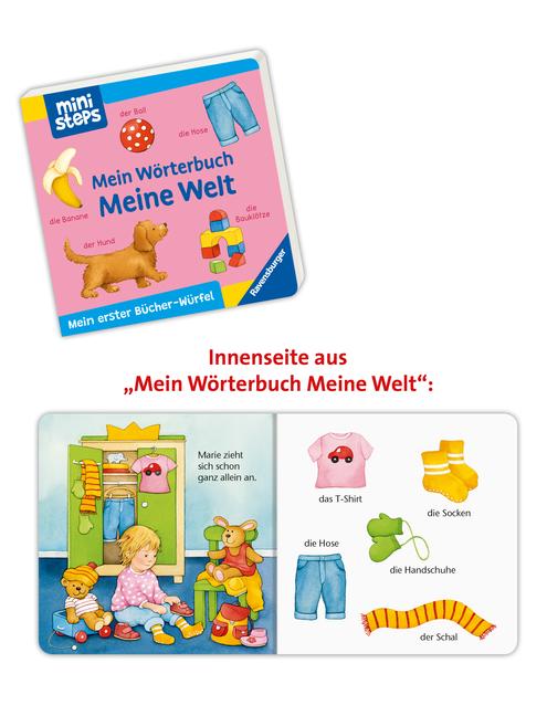 ministeps: Mein erster Bücher-Würfel: Meine ersten Wörter (Bücher-Set)