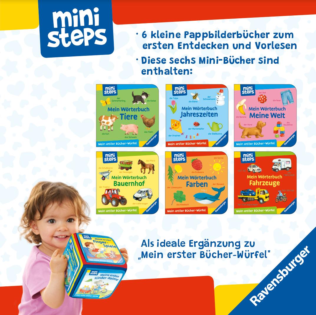 ministeps: Mein erster Bücher-Würfel: Meine ersten Wörter (Bücher-Set)