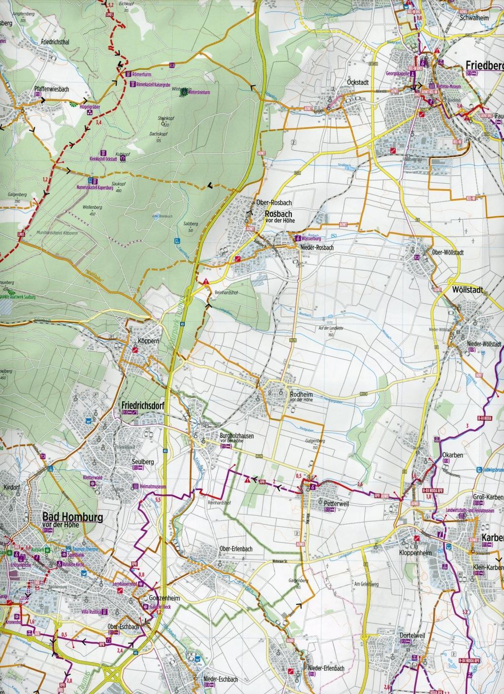 Radwanderkarte Frankfurt am Main 1 : 60 000