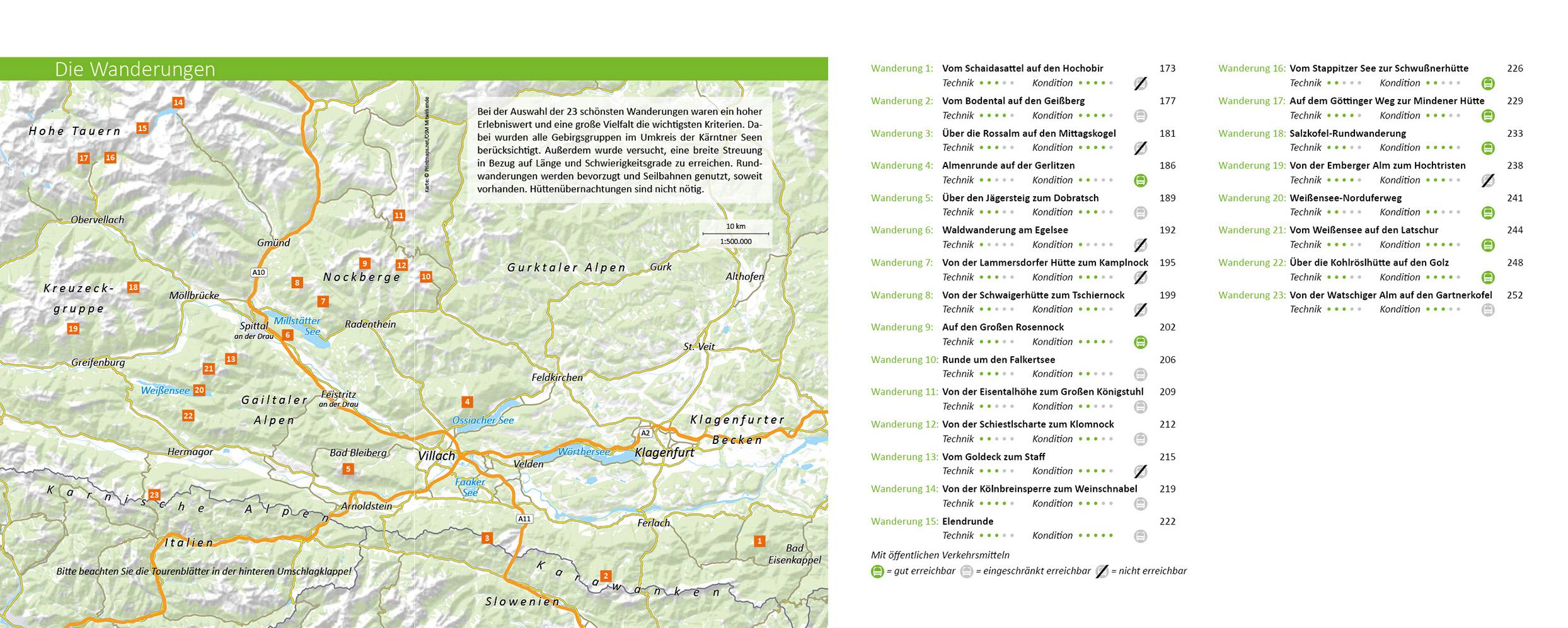 Maremonto Reise- und Wanderführer: Kärnten - die Seenregion