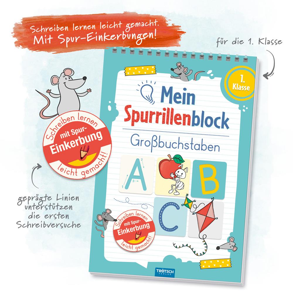 Trötsch Mein Spurrillenblock Großbuchstaben Übungsbuch