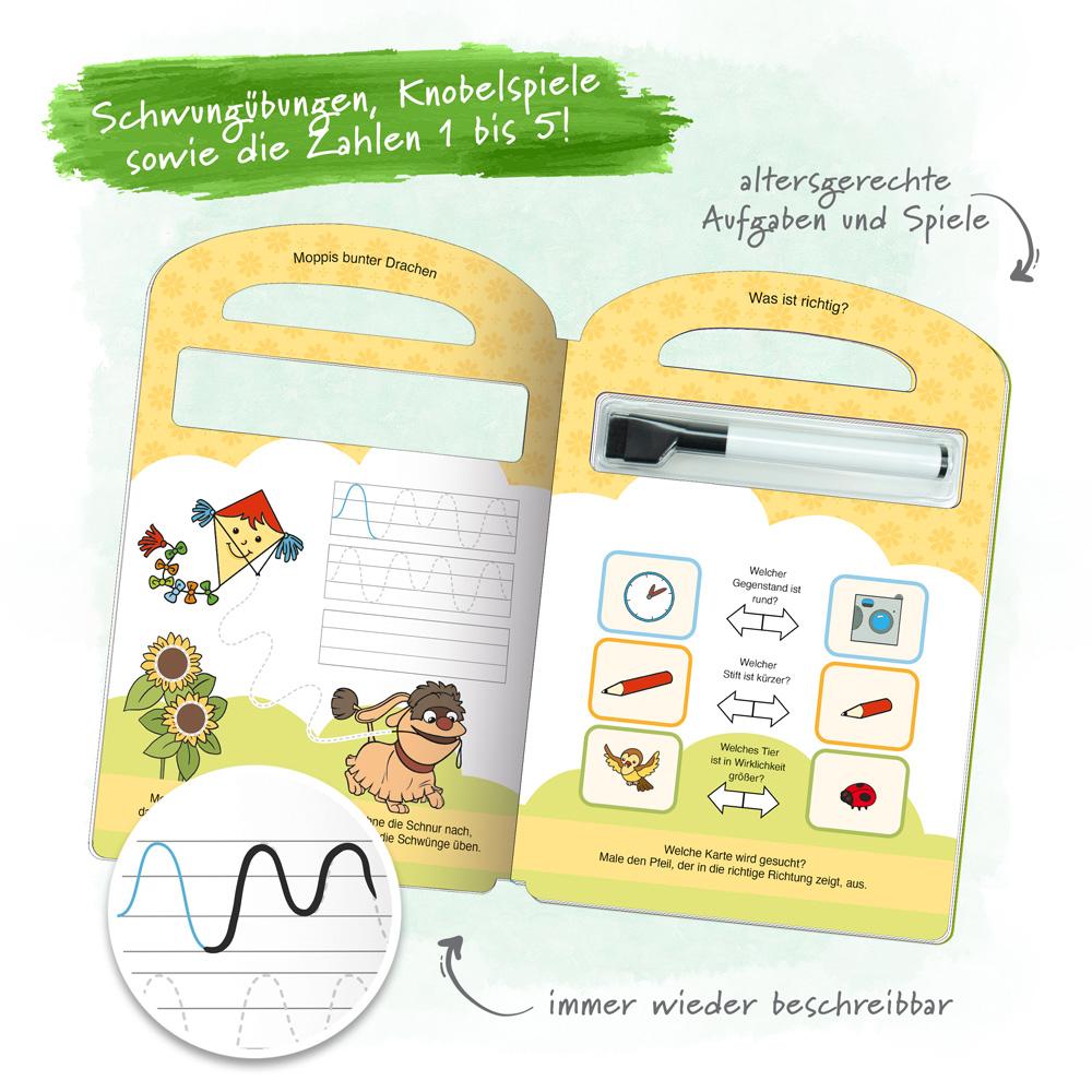 Trötsch Unser kleines Sandmännchen Schreib und wisch weg Vorschulspiele Pittiplatsch Pappenbuch