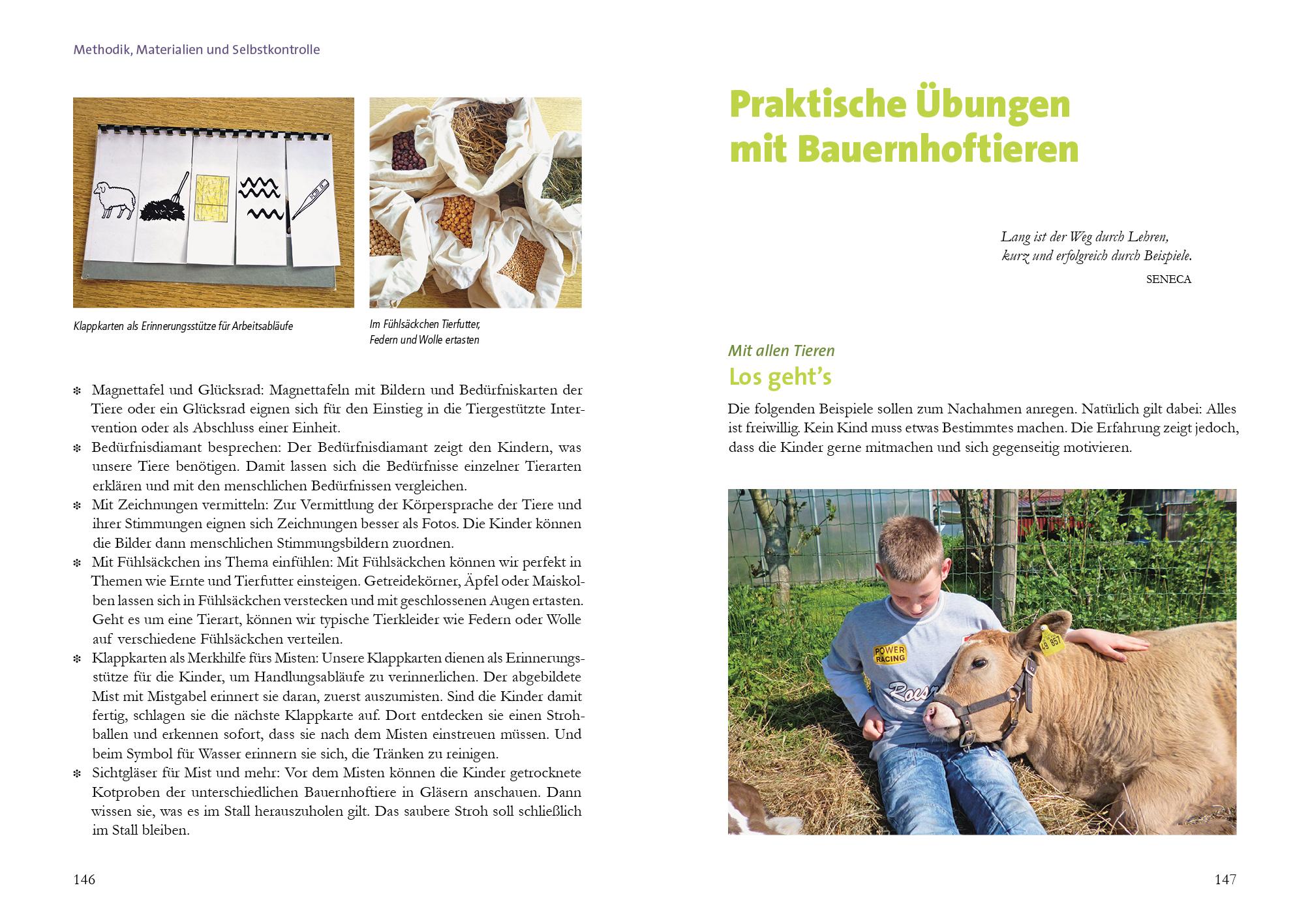 Bauernhoftiere bewegen Kinder