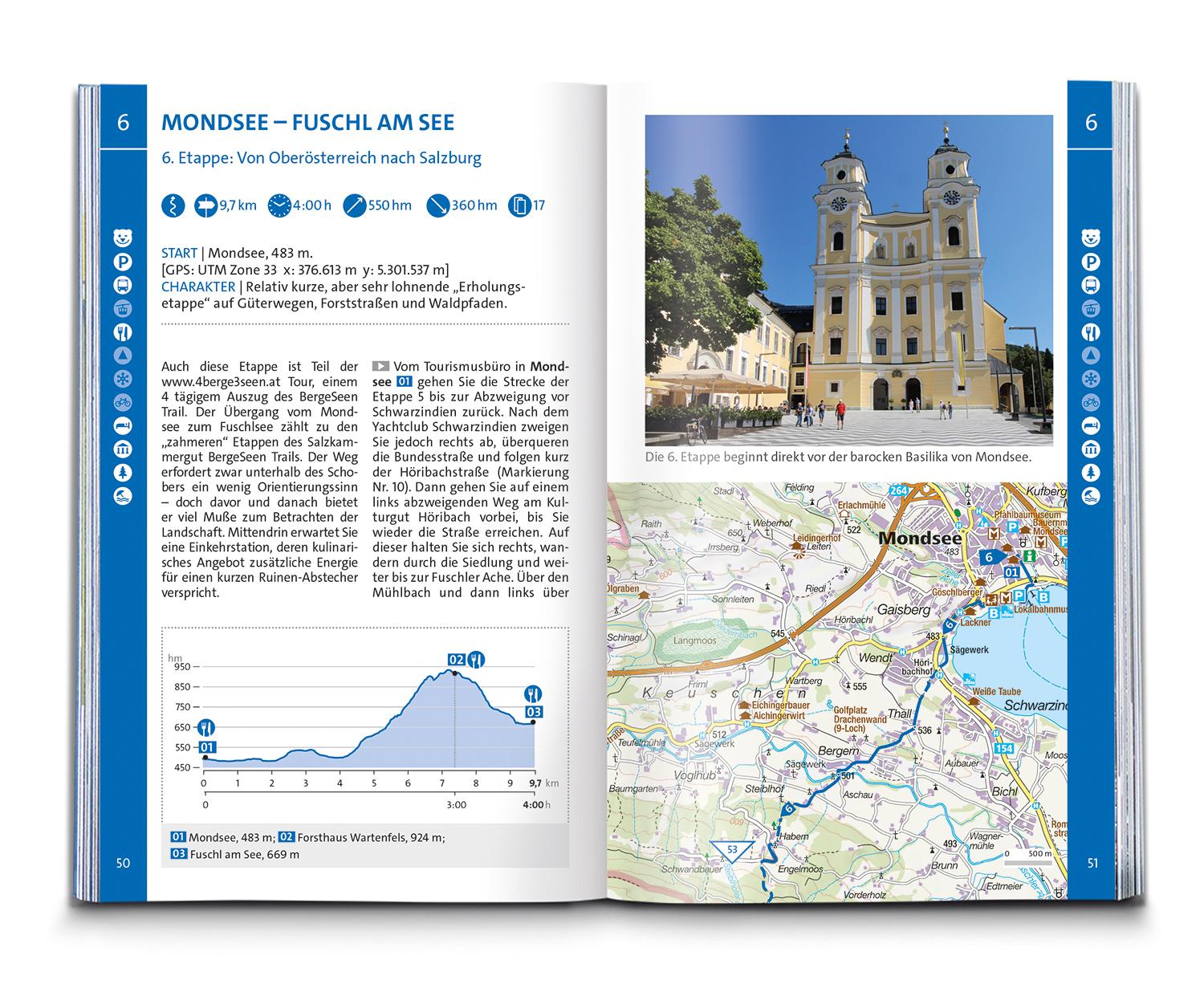 KOMPASS Wanderführer Salzkammergut BergeSeen Trail, 61 Touren mit Extra-Tourenkarte