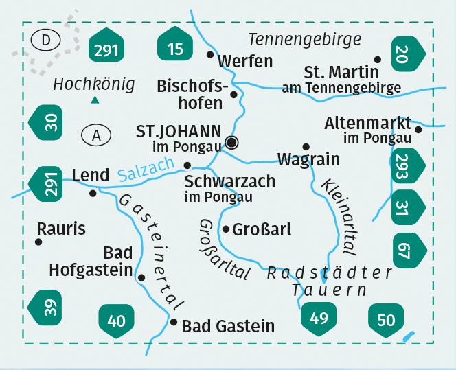 KOMPASS Wanderkarte 80 St. Johann im Pongau, Salzburger Land 1:50.000