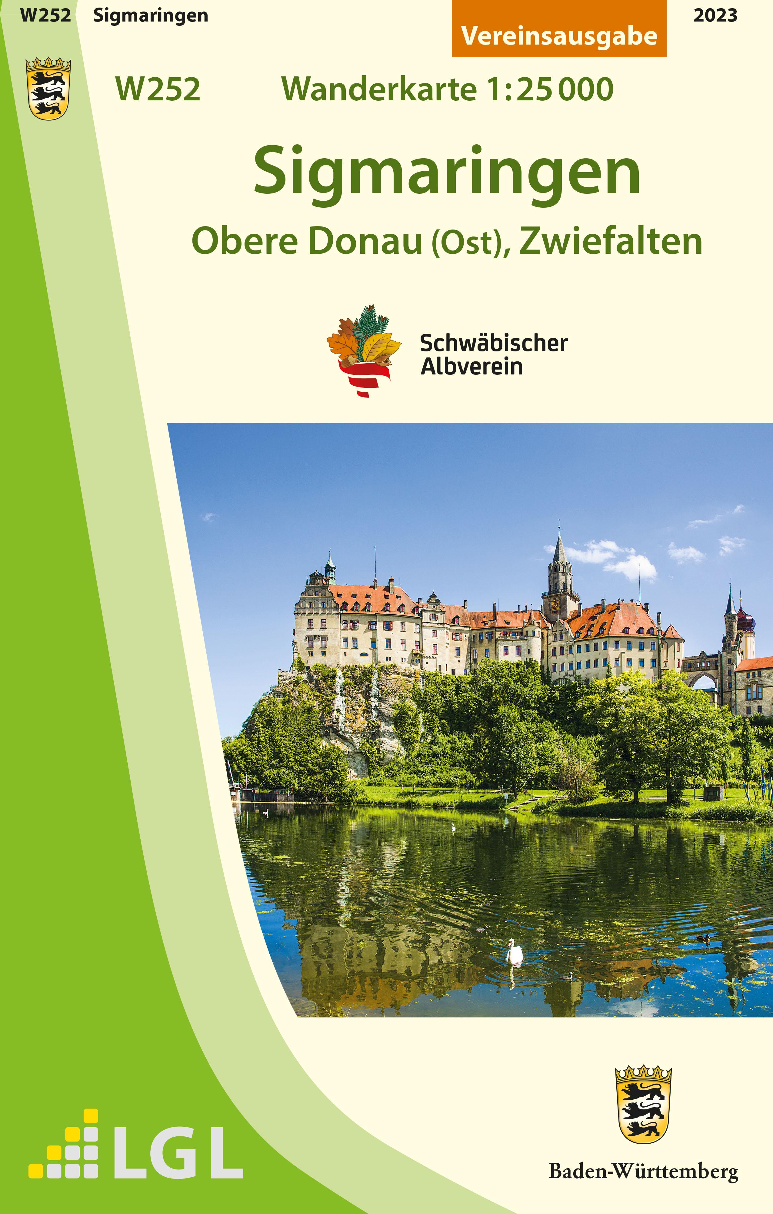 Sigmaringen - Obere Donau (Ost), Zwiefalten. Wanderkarte 1:25.000