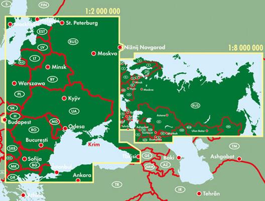 Russland GUS 1 : 2 000 000 / 1 : 8 000 000