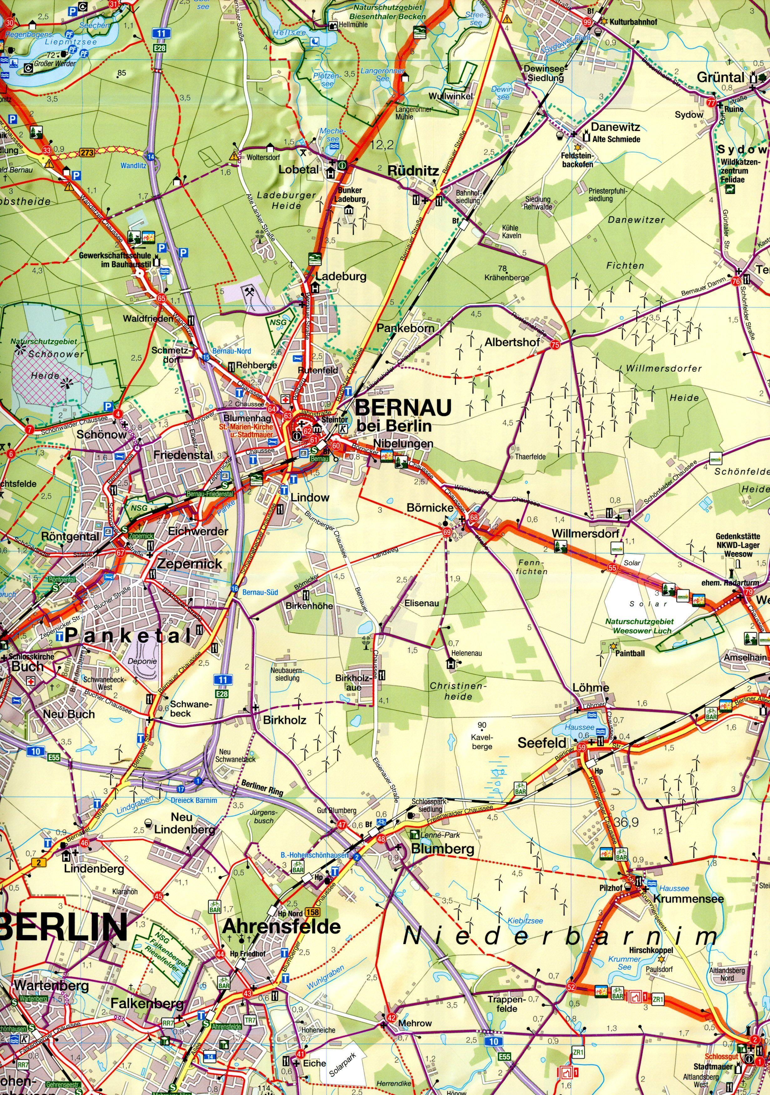 Fahrradkarte Märkische Schweiz 1:75 000