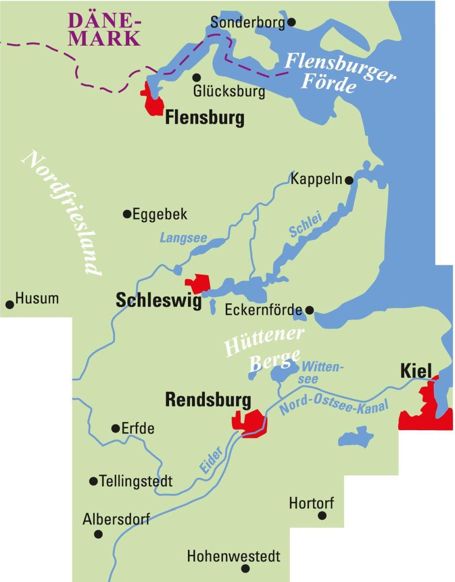 ADFC-Regionalkarte Schleswig Flensburg, 1:75.000, mit Tagestourenvorschlägen, reiß- und wetterfest, E-Bike-geeignet, GPS-Tracks Download