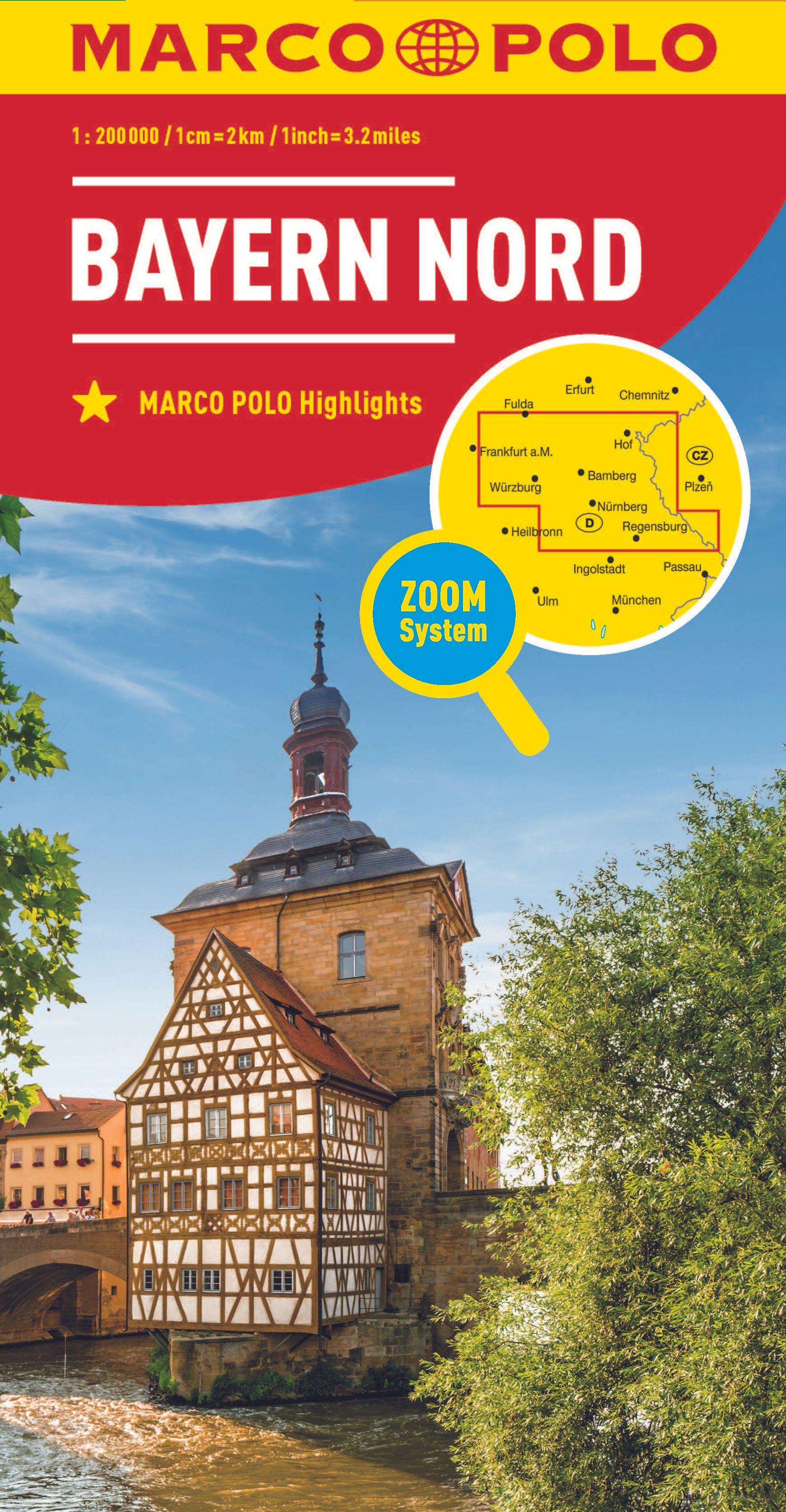 MARCO POLO Regionalkarte Deutschland 12 Bayern Nord 1:200.000