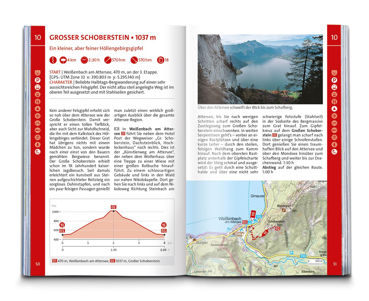 KOMPASS Wanderführer Salzkammergut, 60 Touren mit Extra-Tourenkarte