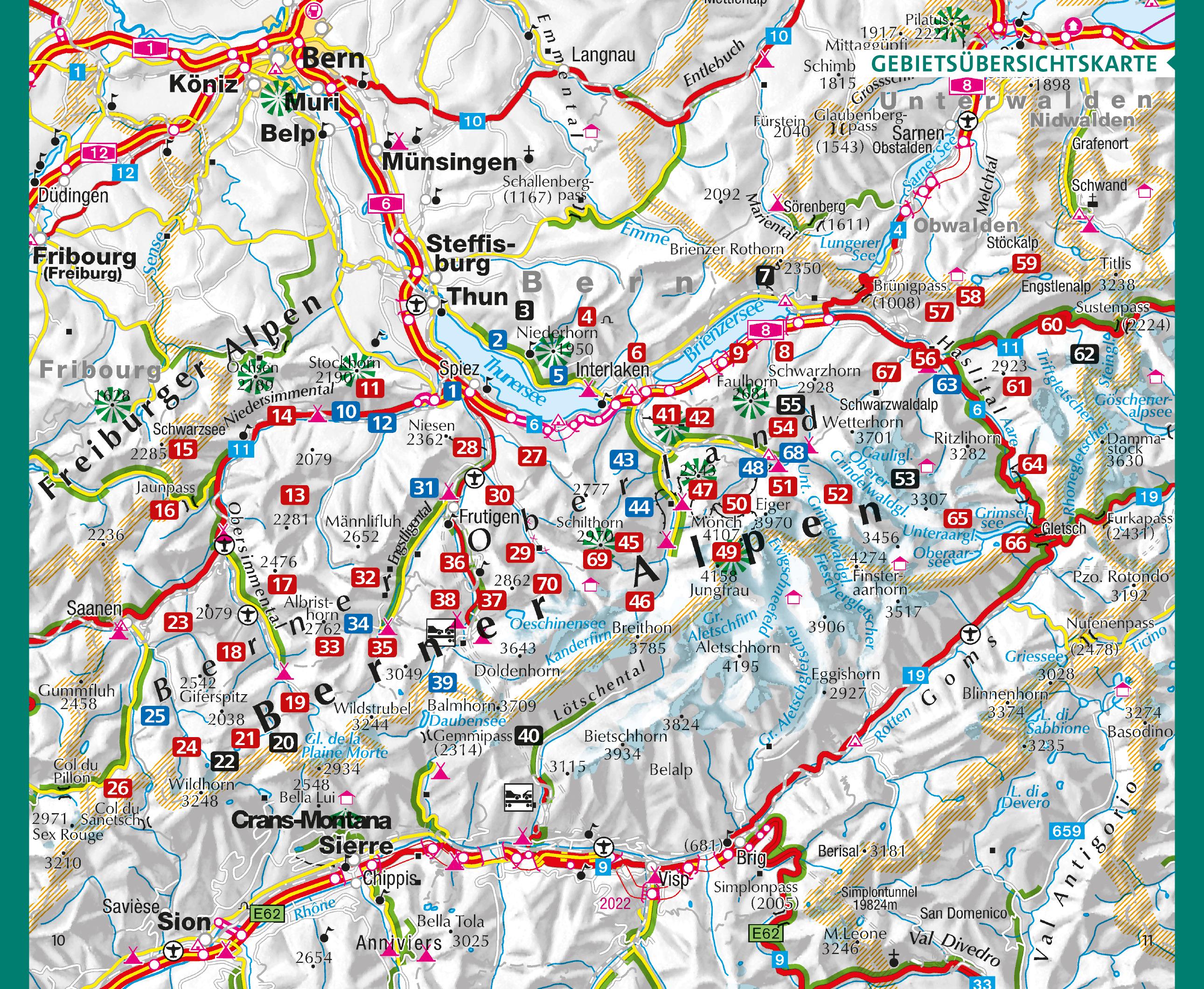 Kümmerly+Frey Wanderführer Berner Oberland