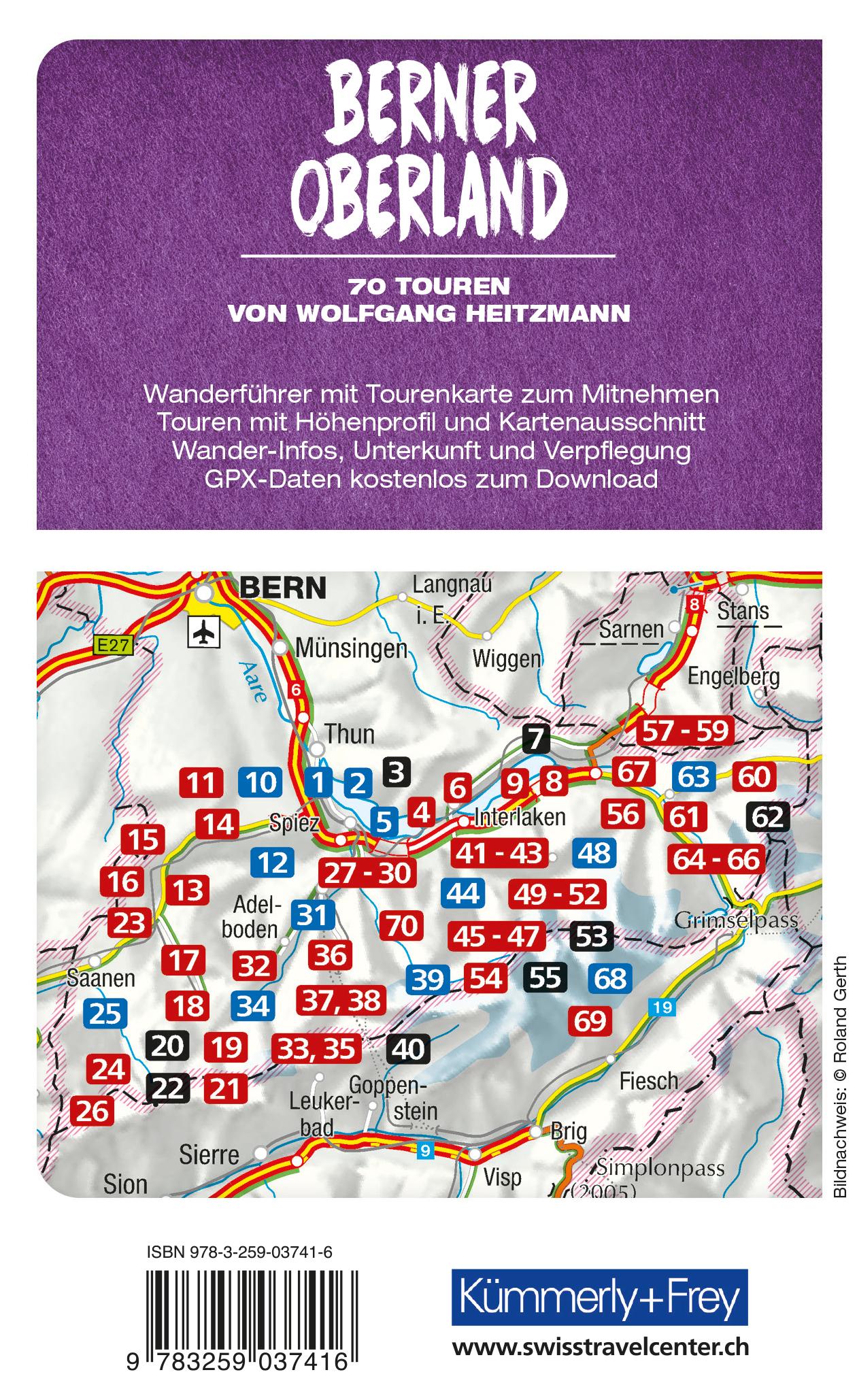 Kümmerly+Frey Wanderführer Berner Oberland