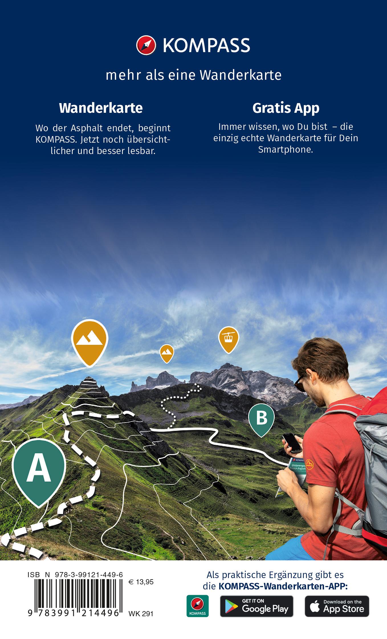 KOMPASS Wanderkarten-Set 291 Salzburg und Umgebung (2 Karten) 1:50.000