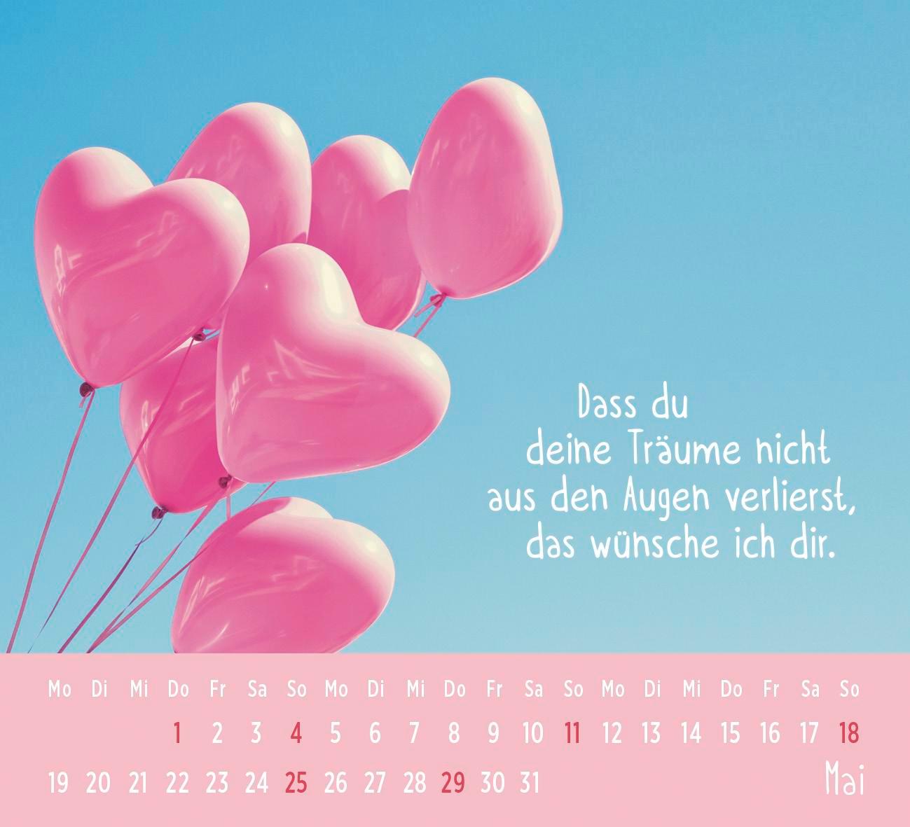 Mini-Kalender 2025: Der kleine Herzenswunschkalender