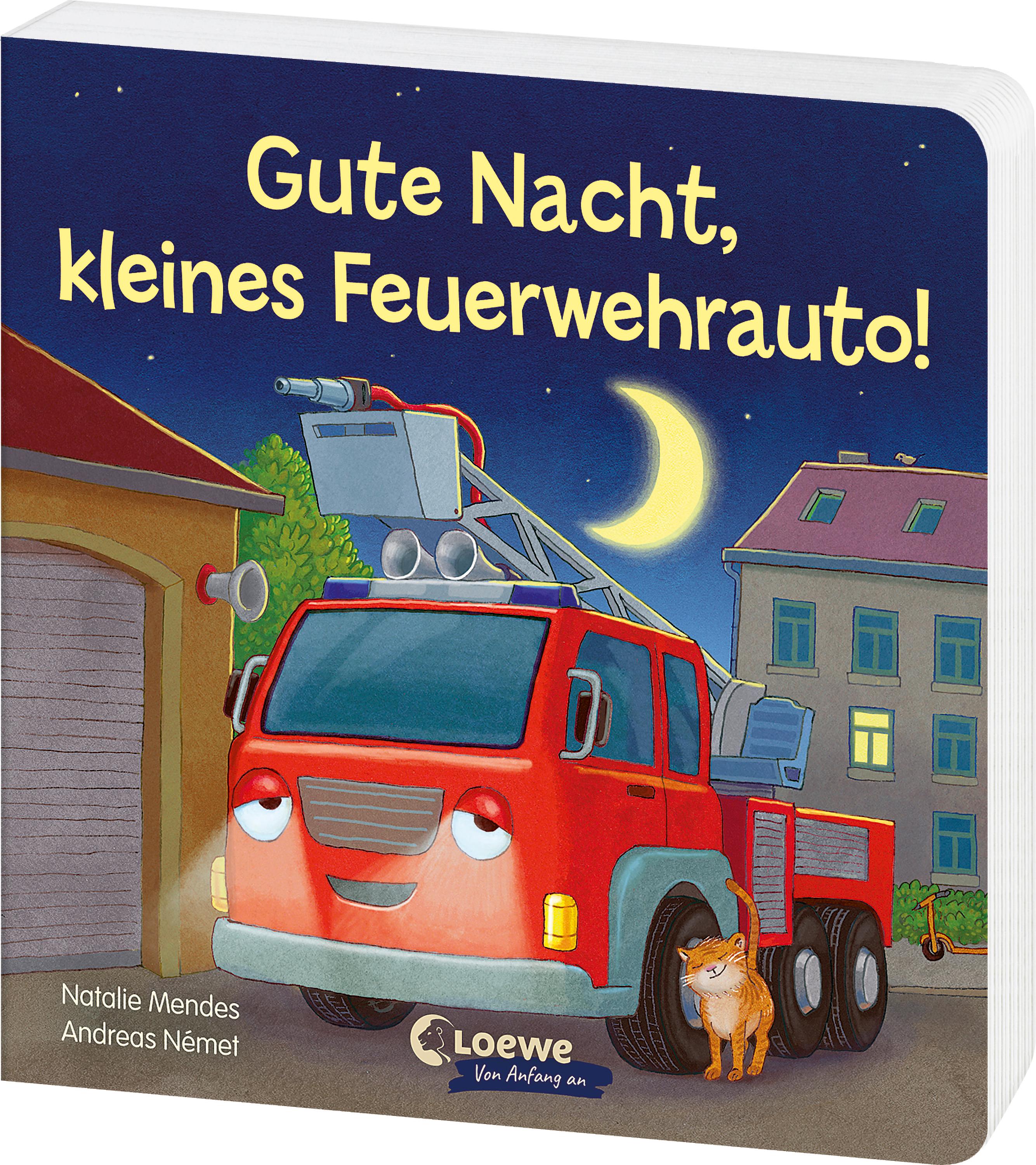 Gute Nacht, kleines Feuerwehrauto!