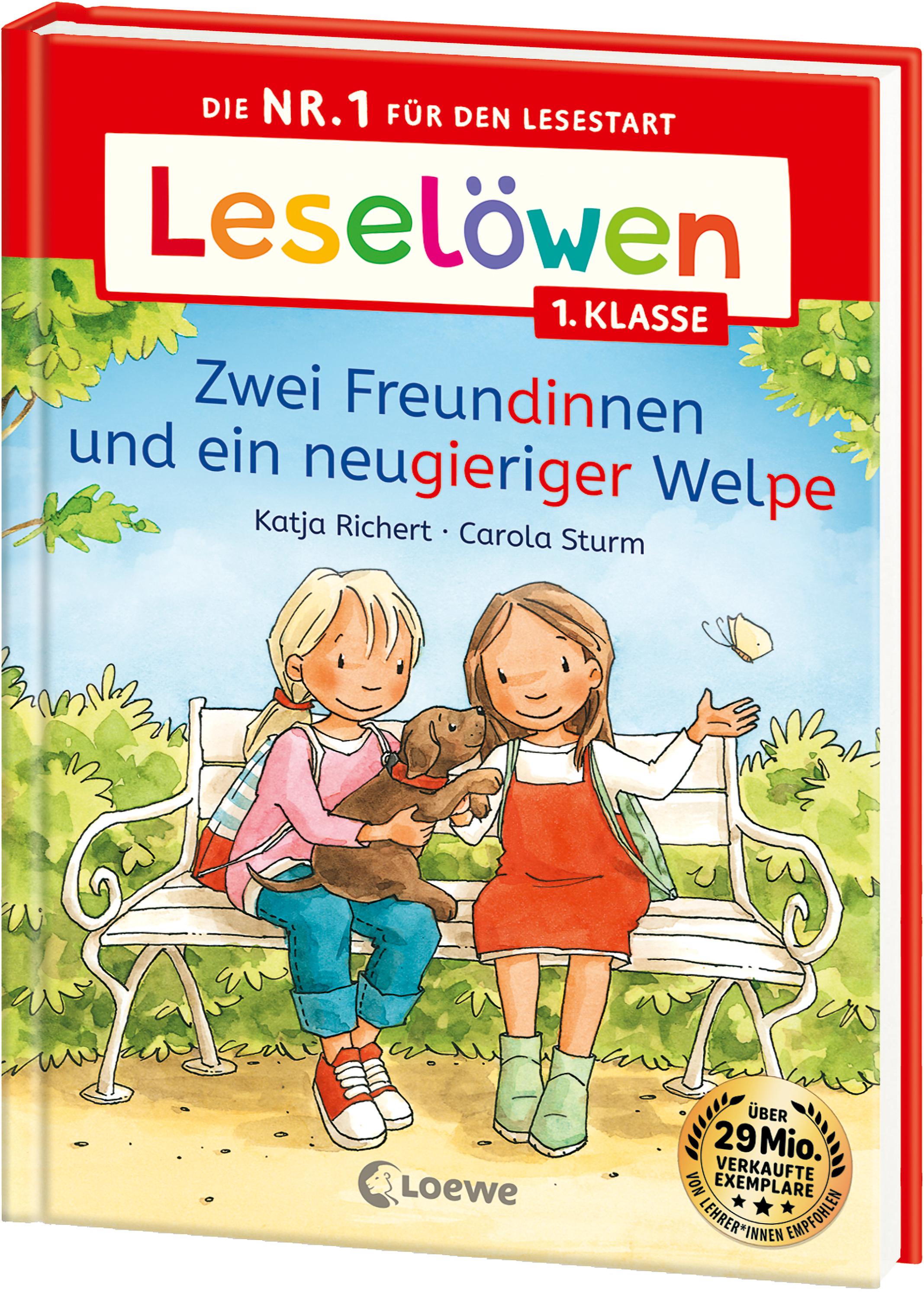 Leselöwen 1. Klasse - Zwei Freundinnen und ein neugieriger Welpe