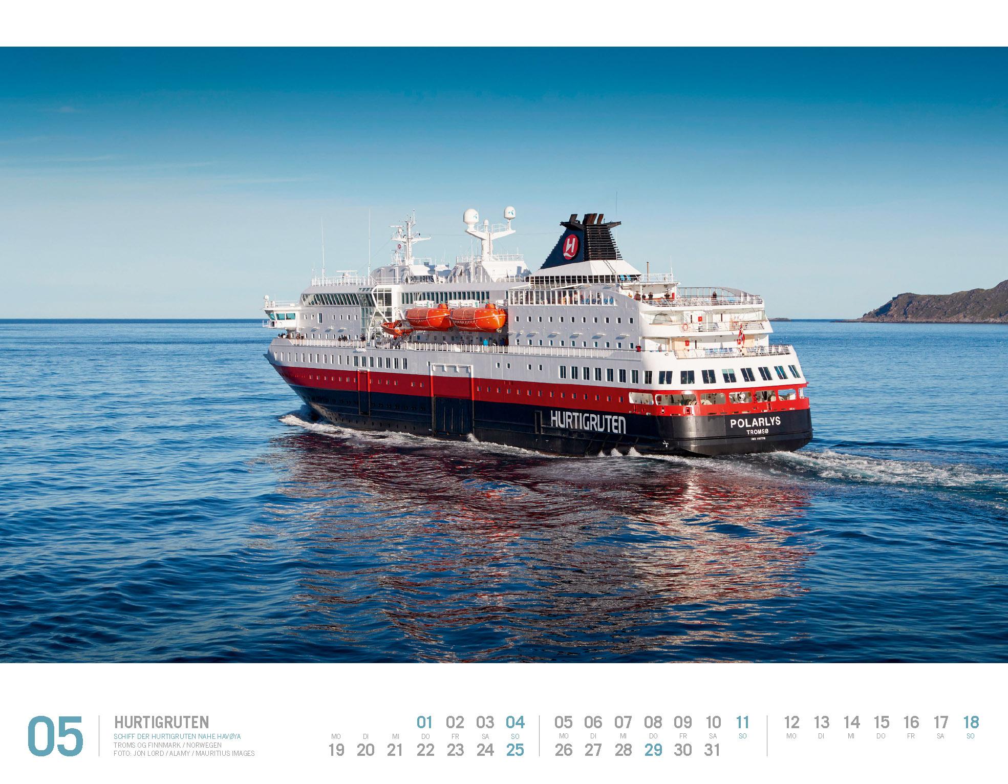 Hurtigruten - Unterwegs zwischen Bergen und Kirkenes Kalender 2025