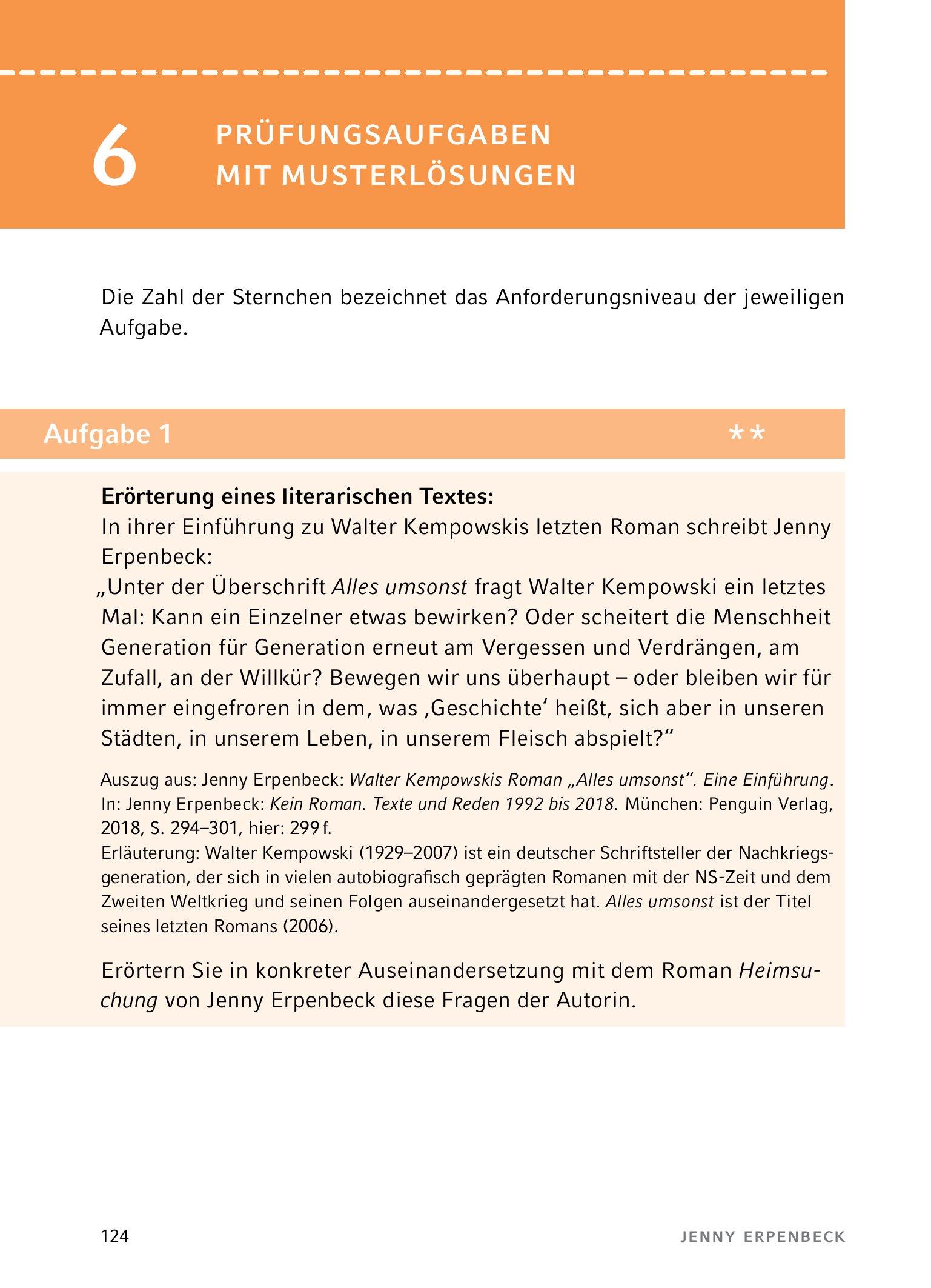 Heimsuchung von Jenny  Erpenbeck - Textanalyse und Interpretation