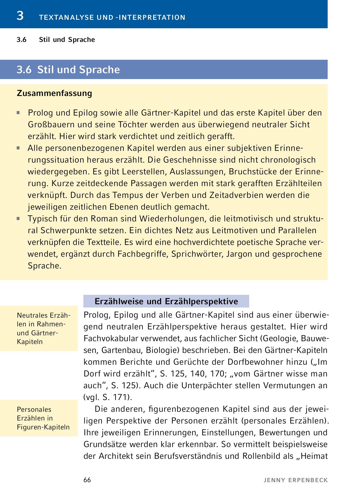 Heimsuchung von Jenny  Erpenbeck - Textanalyse und Interpretation