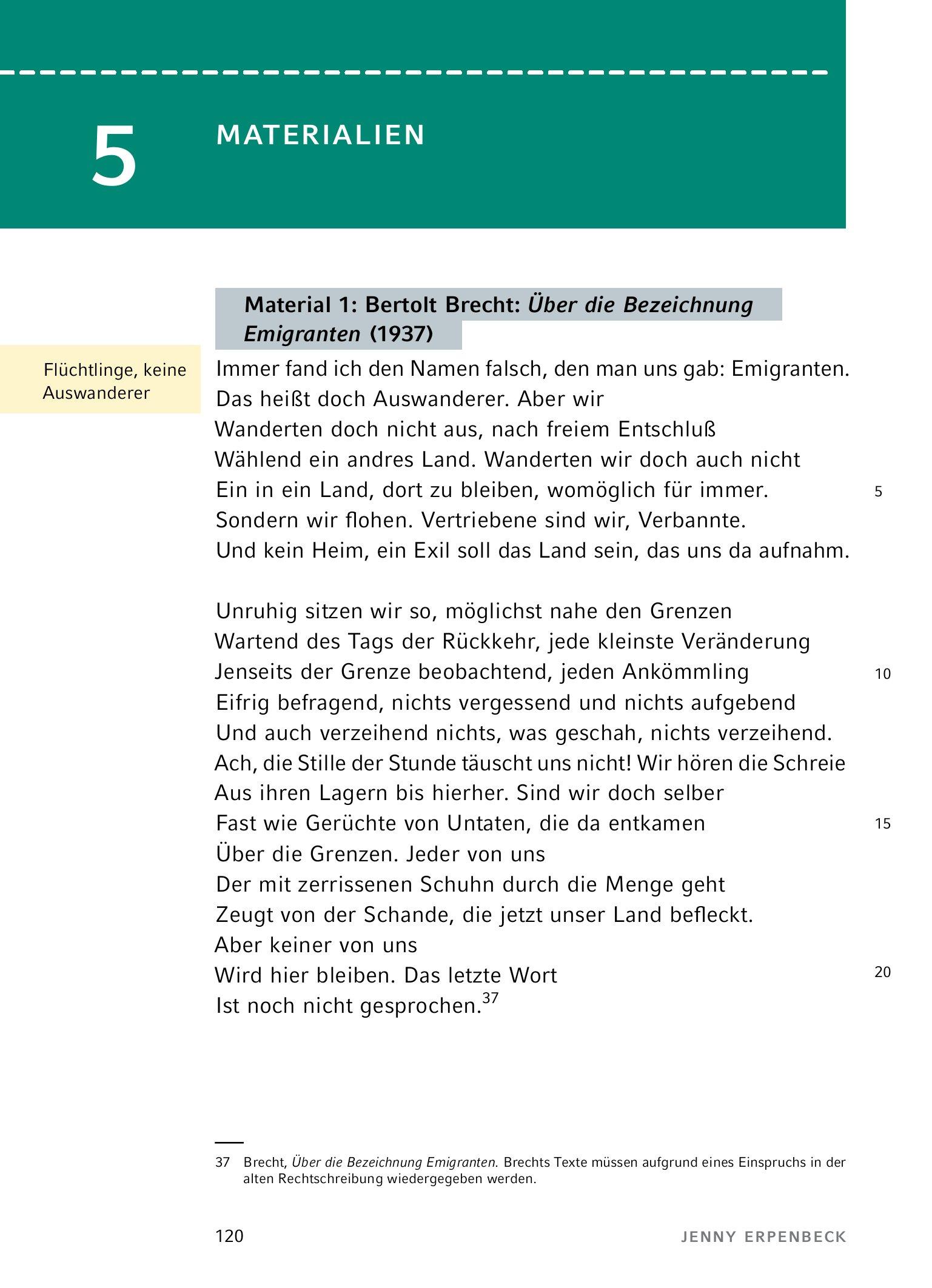 Heimsuchung von Jenny  Erpenbeck - Textanalyse und Interpretation