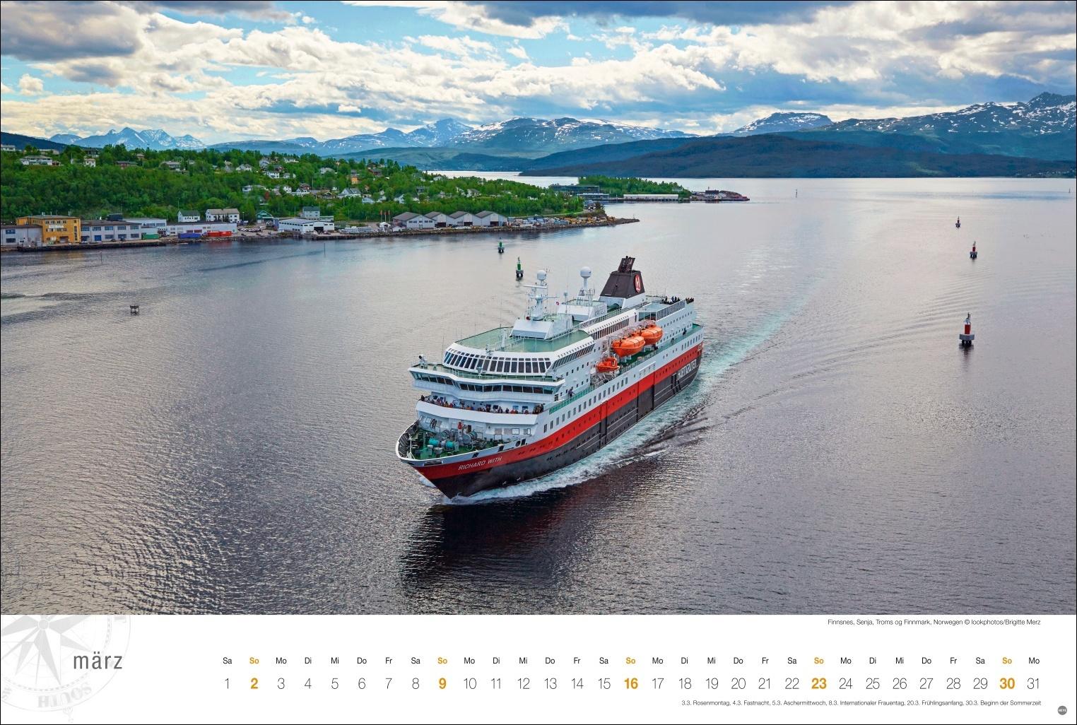 Hurtigruten Globetrotter Kalender 2025 - Von unberührten Fjorden und stillen Bergen