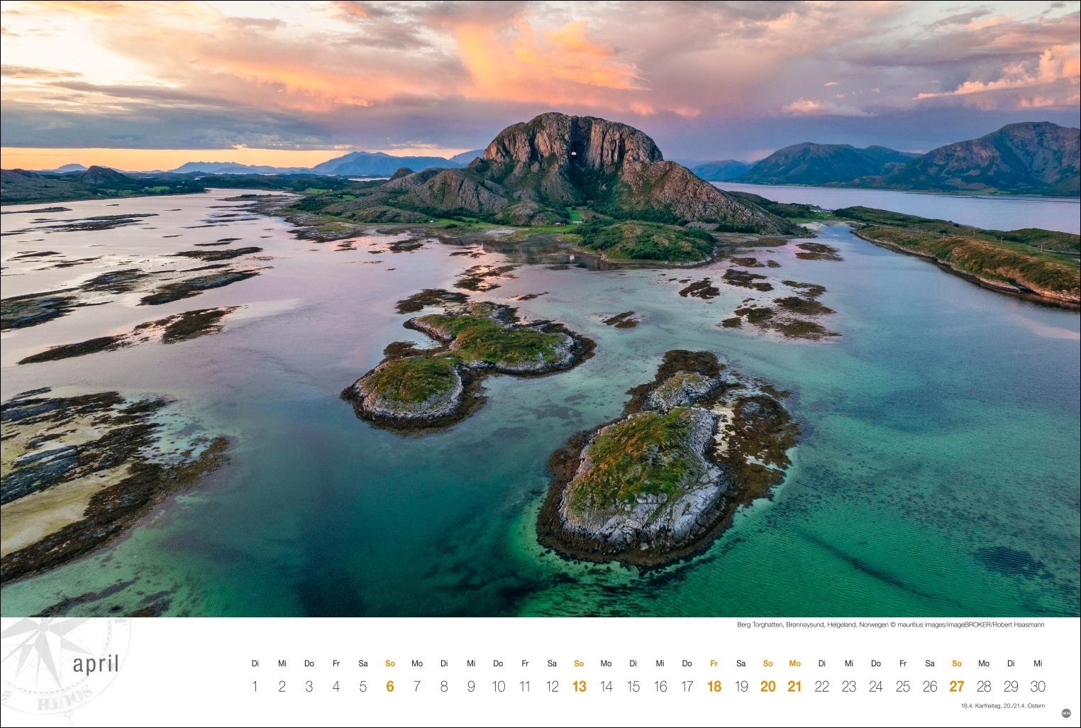 Hurtigruten Globetrotter Kalender 2025 - Von unberührten Fjorden und stillen Bergen