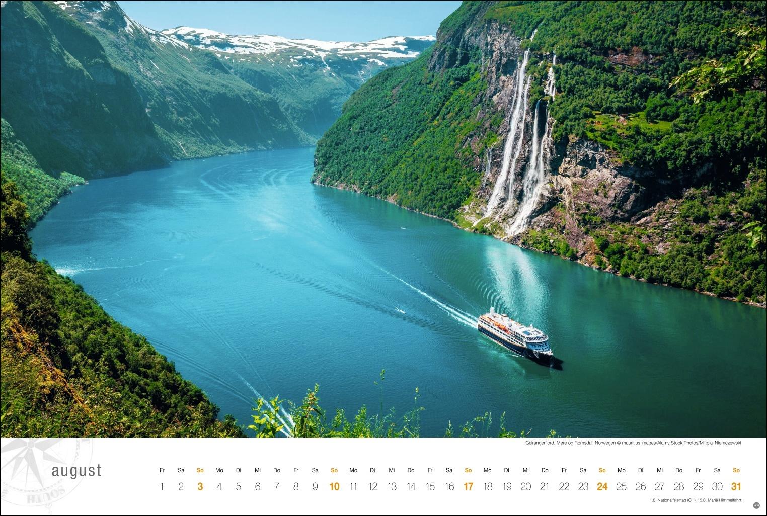 Hurtigruten Globetrotter Kalender 2025 - Von unberührten Fjorden und stillen Bergen