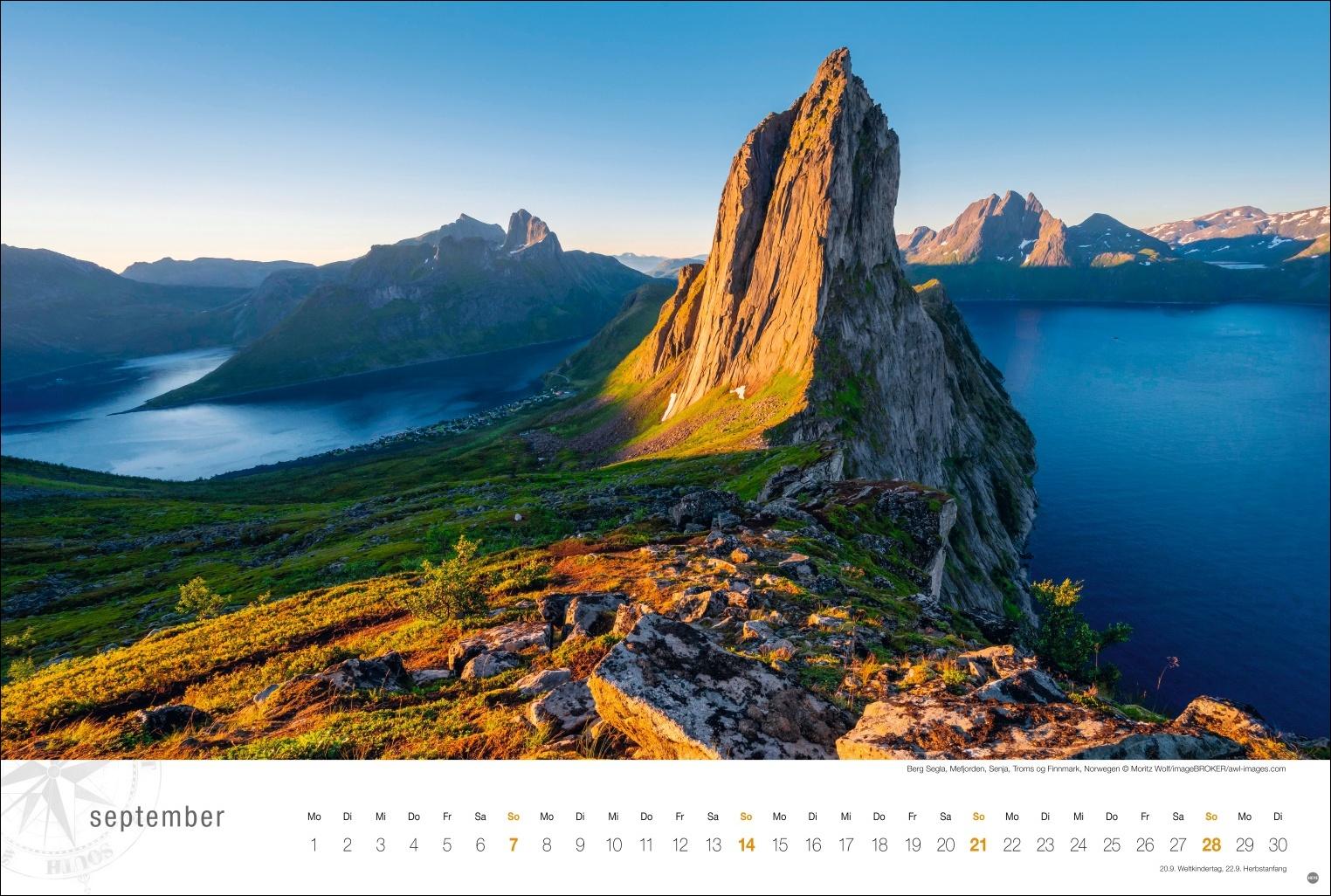 Hurtigruten Globetrotter Kalender 2025 - Von unberührten Fjorden und stillen Bergen