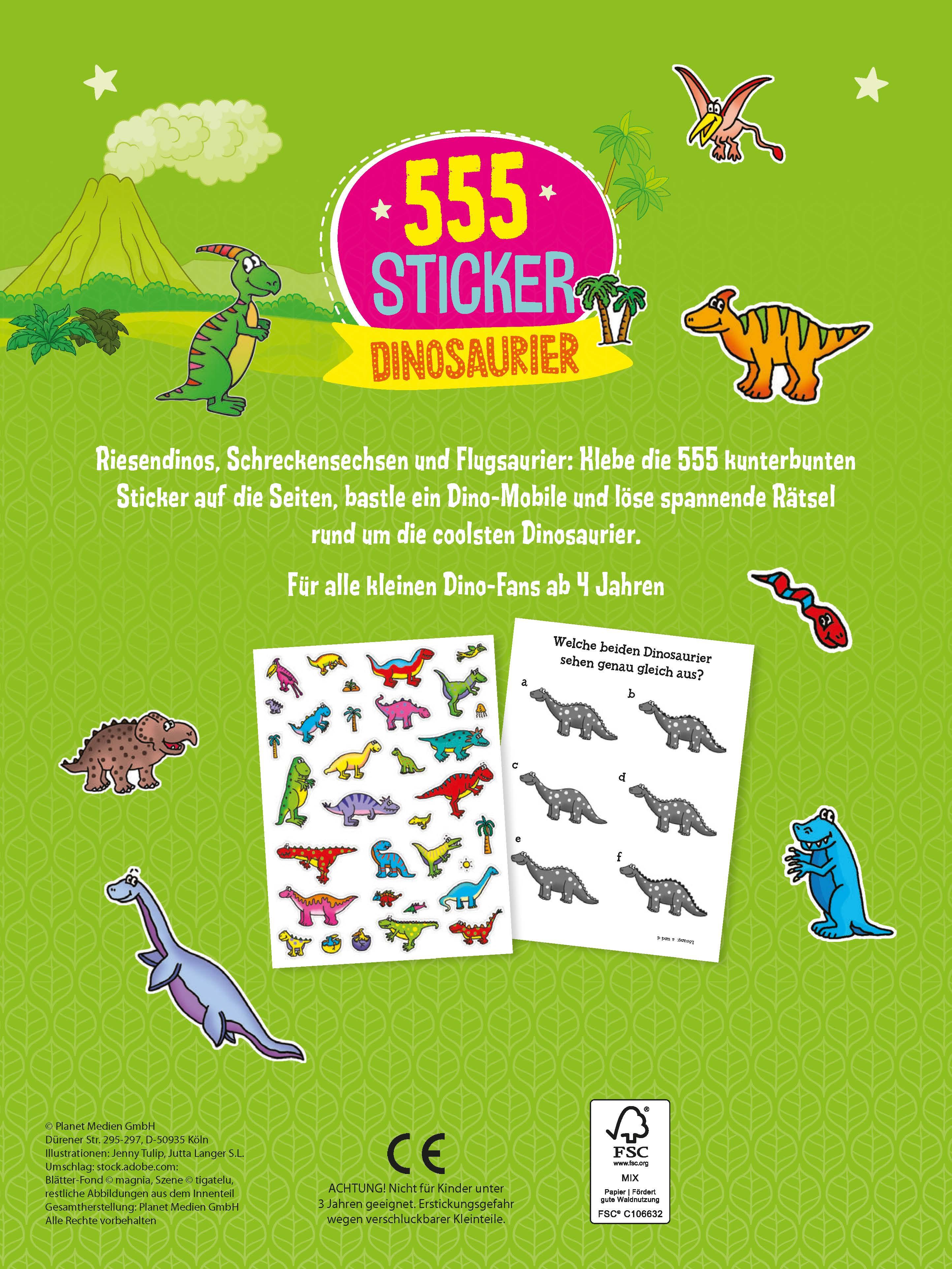 555 Sticker Dinosaurier