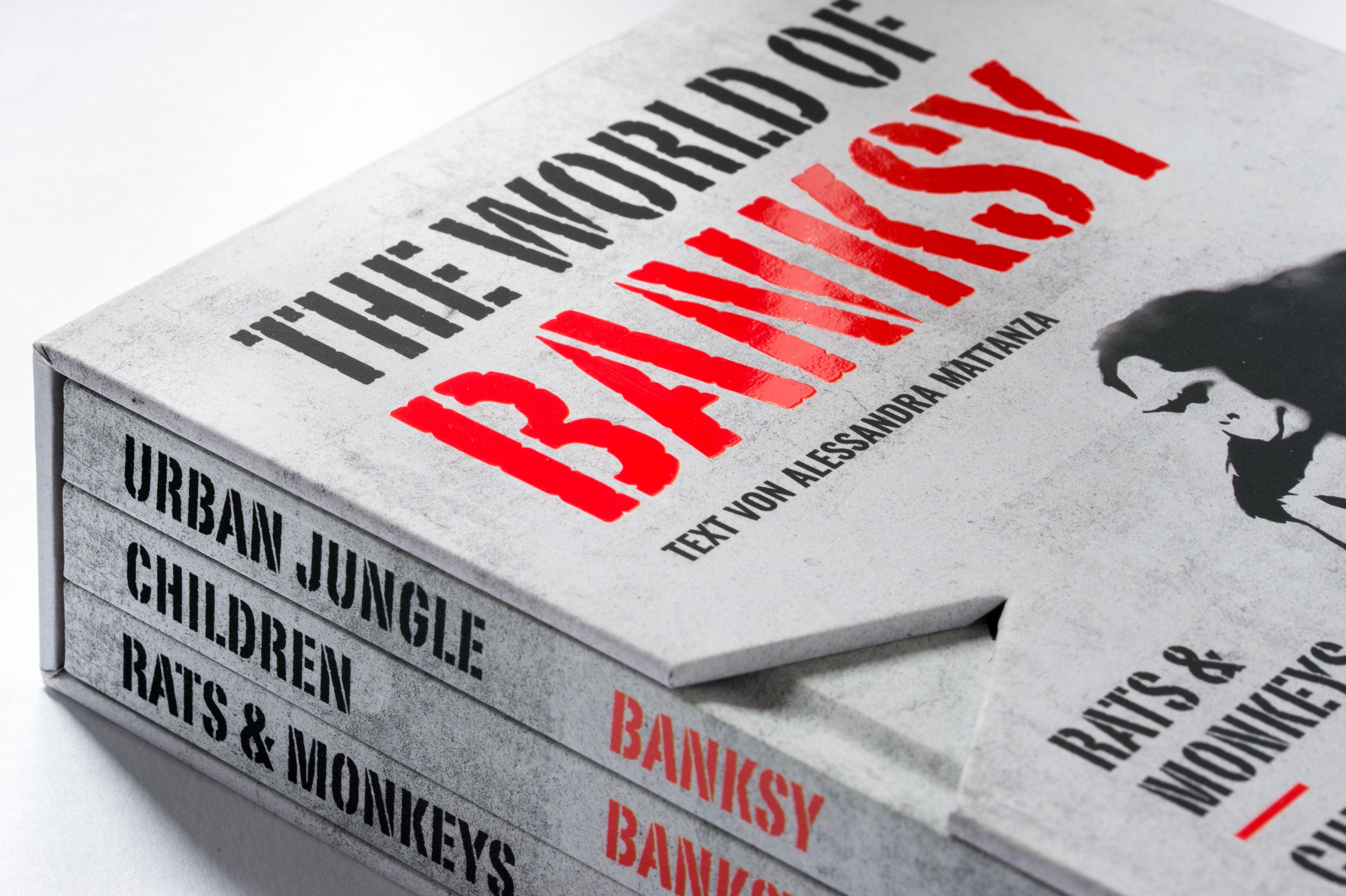 The World of Banksy. Alles was du von Banksy kennen musst in 3 Bänden im Schuber