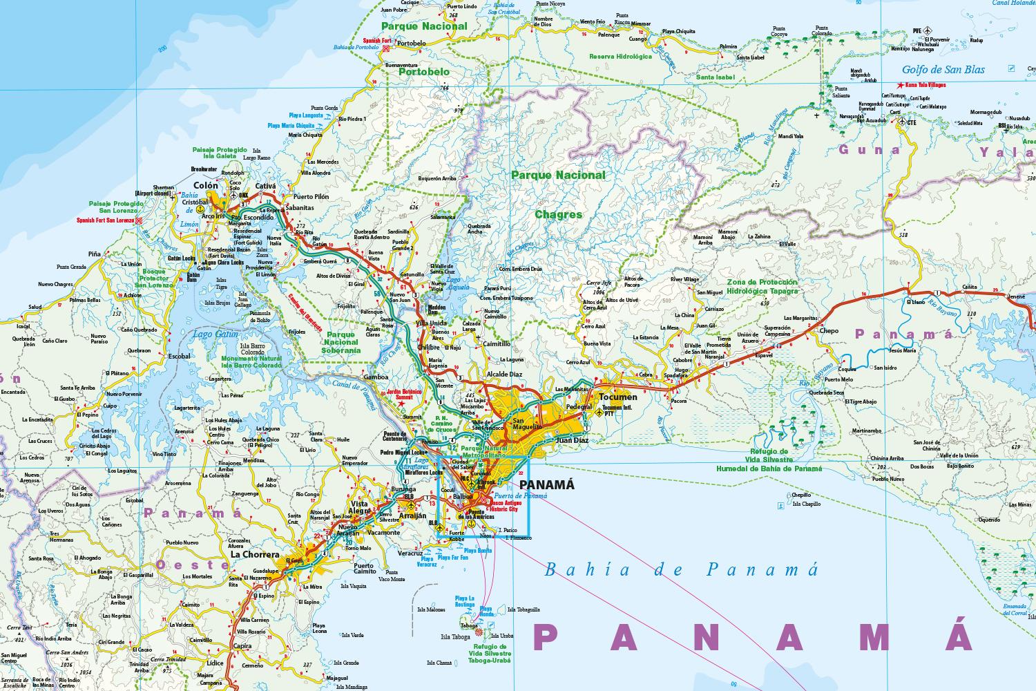 Reise Know-How Landkarte Panama (1:400.000)