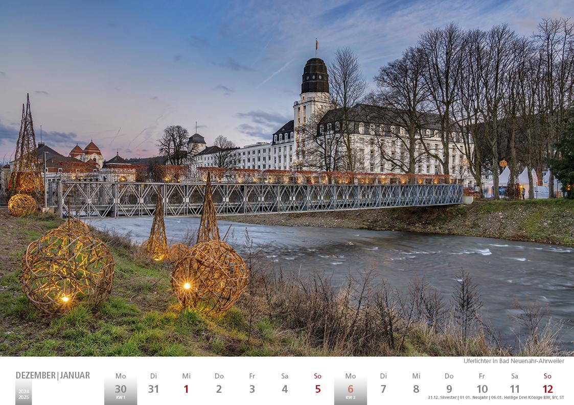 Die Eifel in Wort und Bild 2025 Bildkalender A4 quer, 28 Bilder auf 60 Seiten spiralgebunden