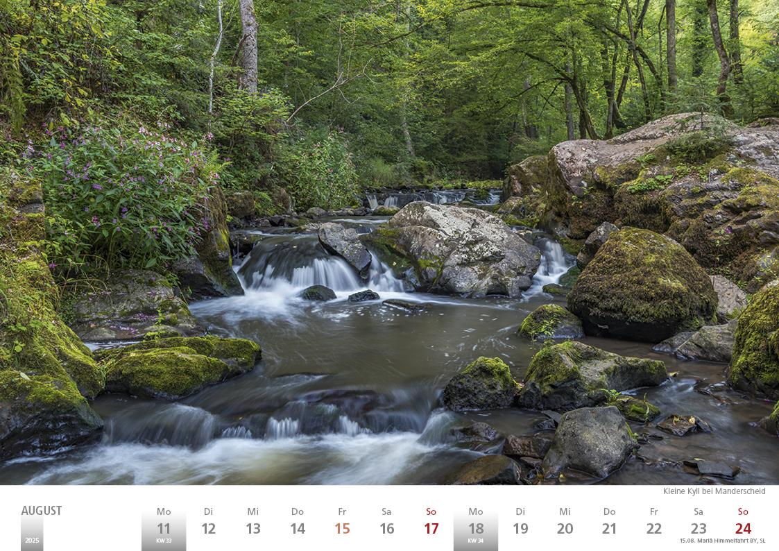 Die Eifel in Wort und Bild 2025 Bildkalender A4 quer, 28 Bilder auf 60 Seiten spiralgebunden