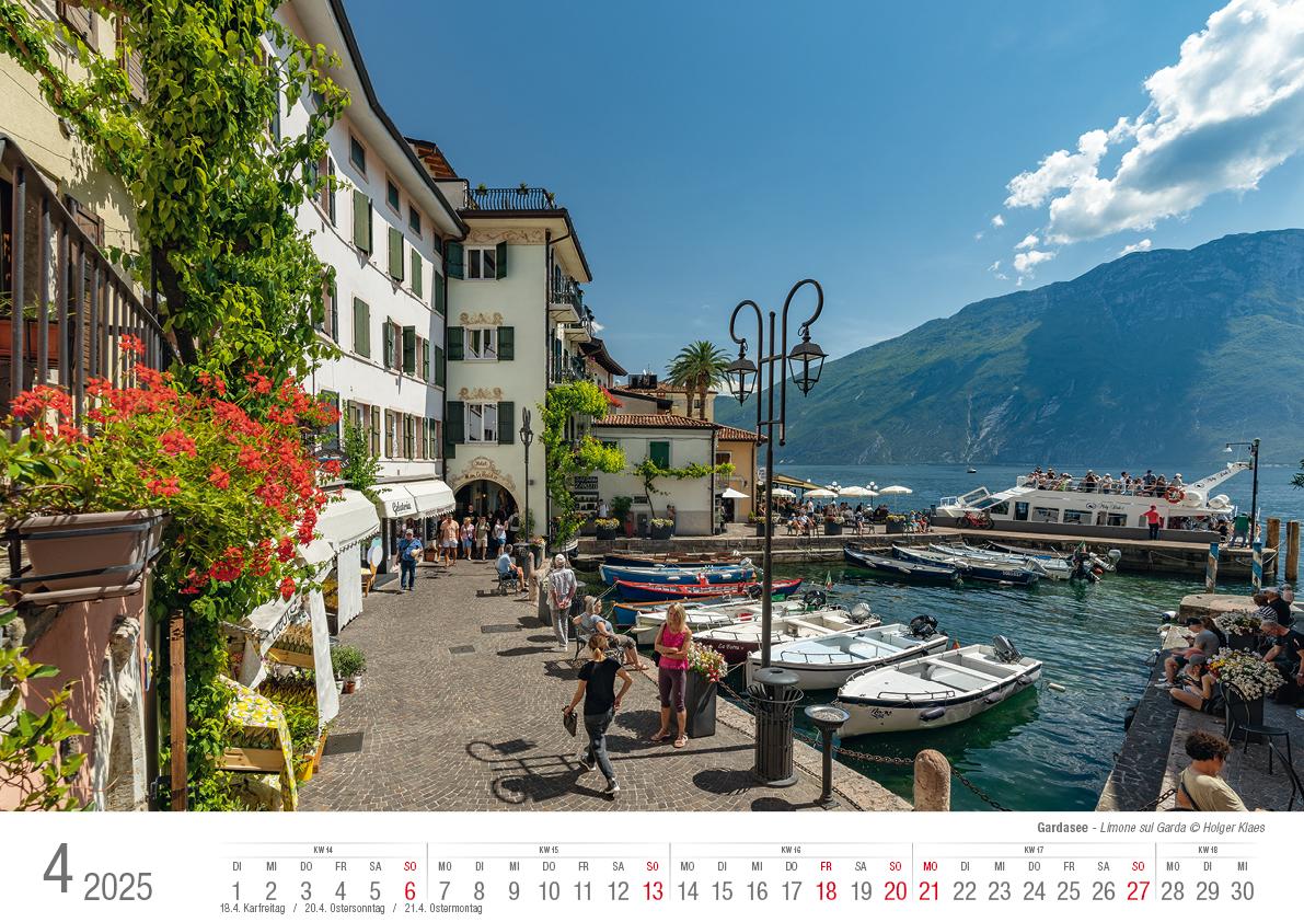 Gardasee 2025 Bildkalender A3 cm quer, spiralgebunden