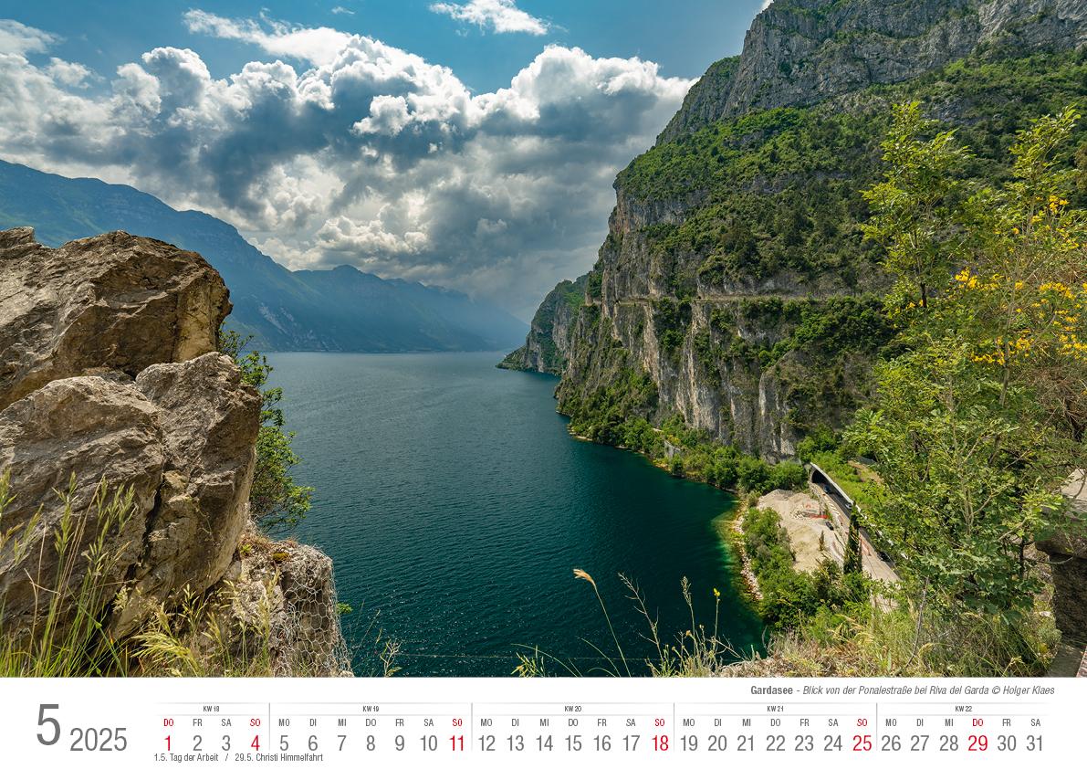 Gardasee 2025 Bildkalender A3 cm quer, spiralgebunden