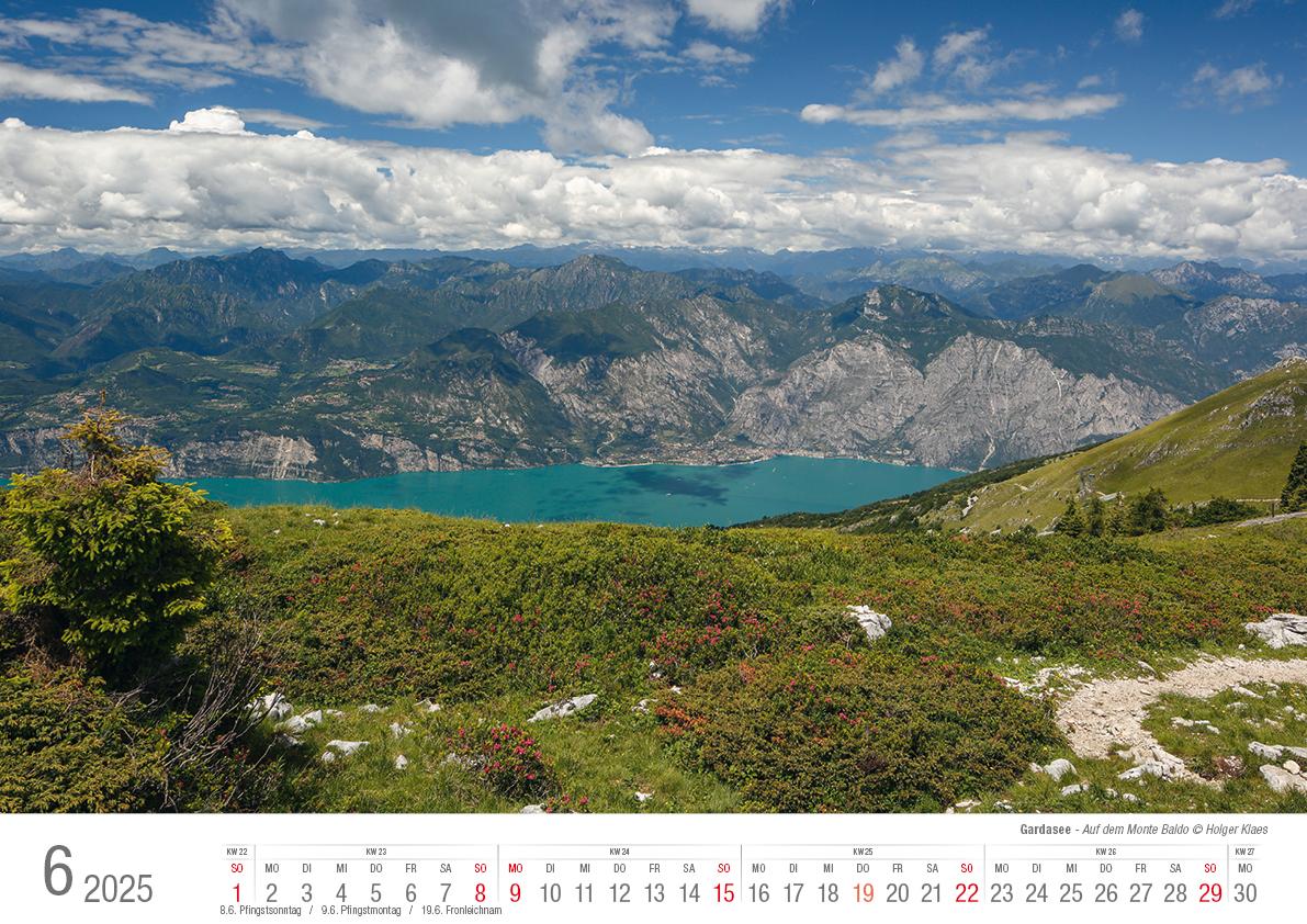 Gardasee 2025 Bildkalender A3 cm quer, spiralgebunden