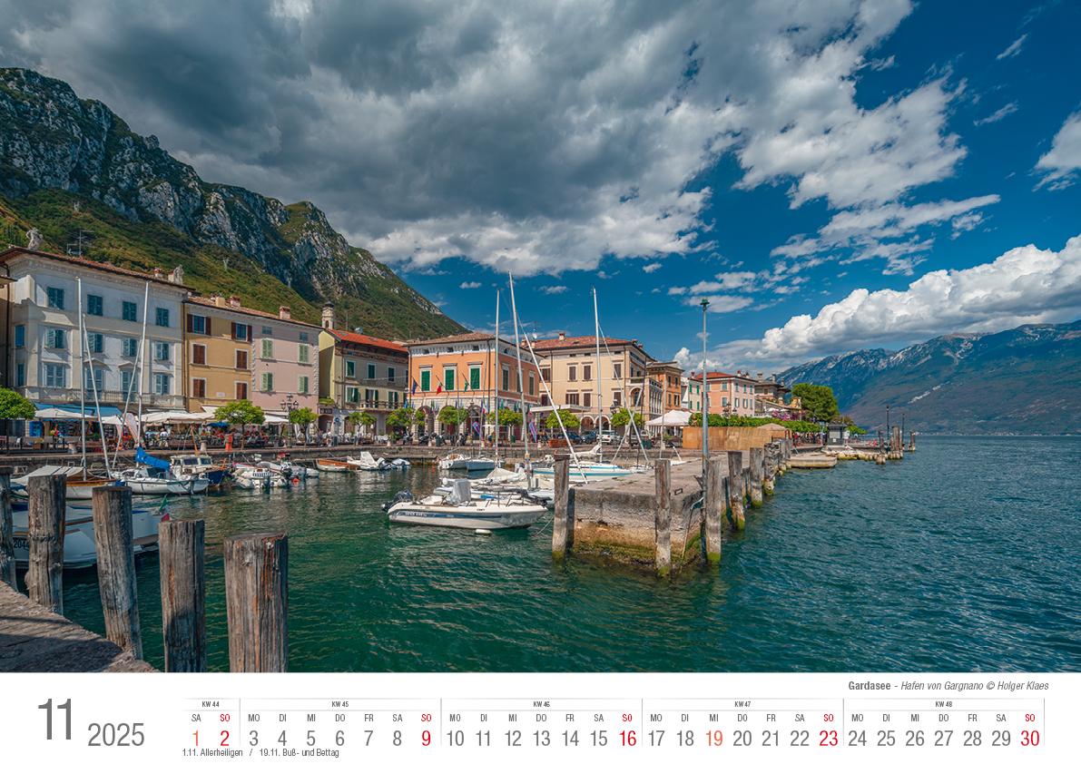 Gardasee 2025 Bildkalender A3 cm quer, spiralgebunden