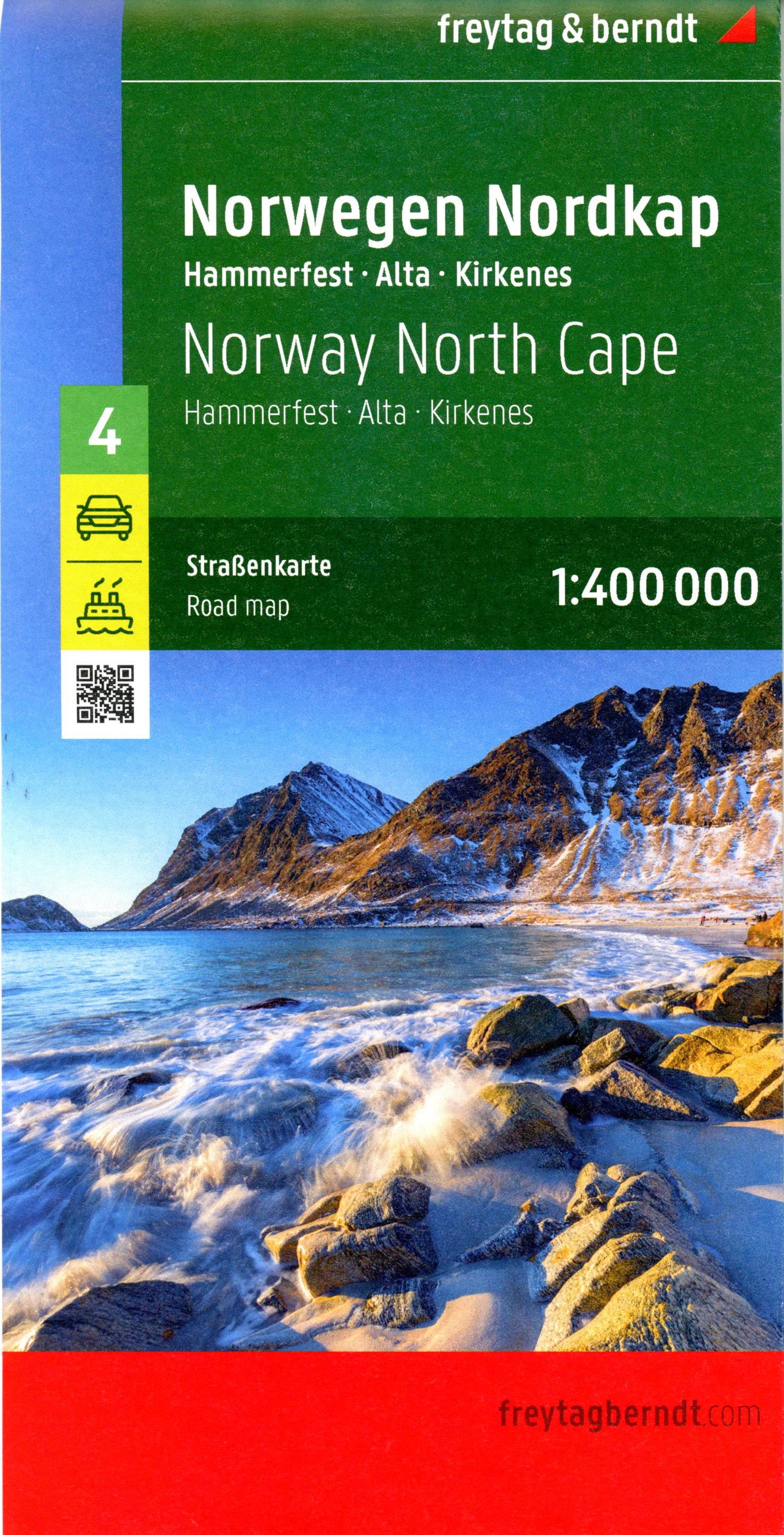 Norwegen Nordkap, Straßenkarte 1:400.000, freytag & berndt