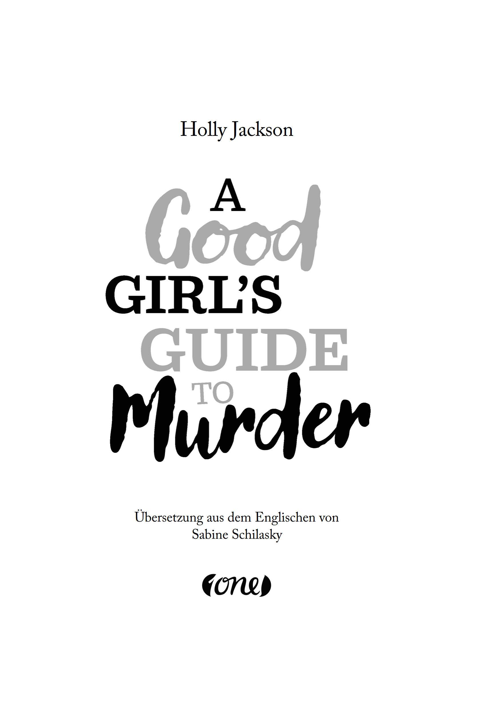 A Good Girl's Guide to Murder