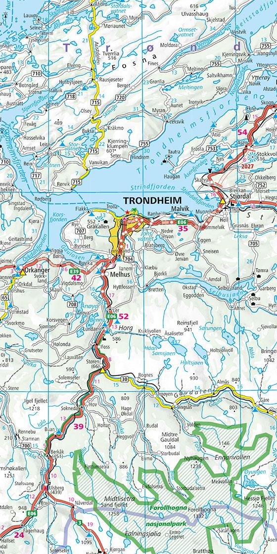 Hallwag Strassenkarte Norwegen 1:750.000