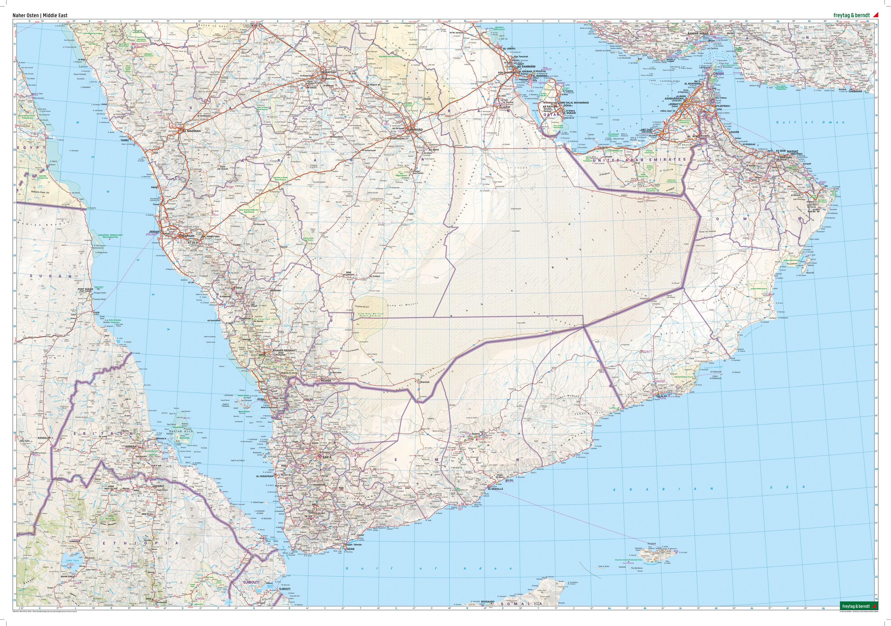 Naher Osten, Straßenkarte 1:2.000.000, freytag & berndt