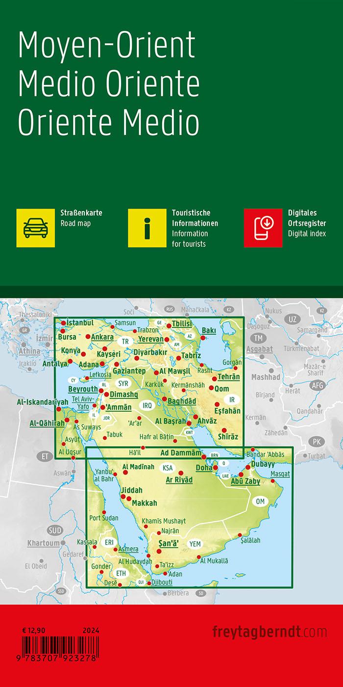 Naher Osten, Straßenkarte 1:2.000.000, freytag & berndt